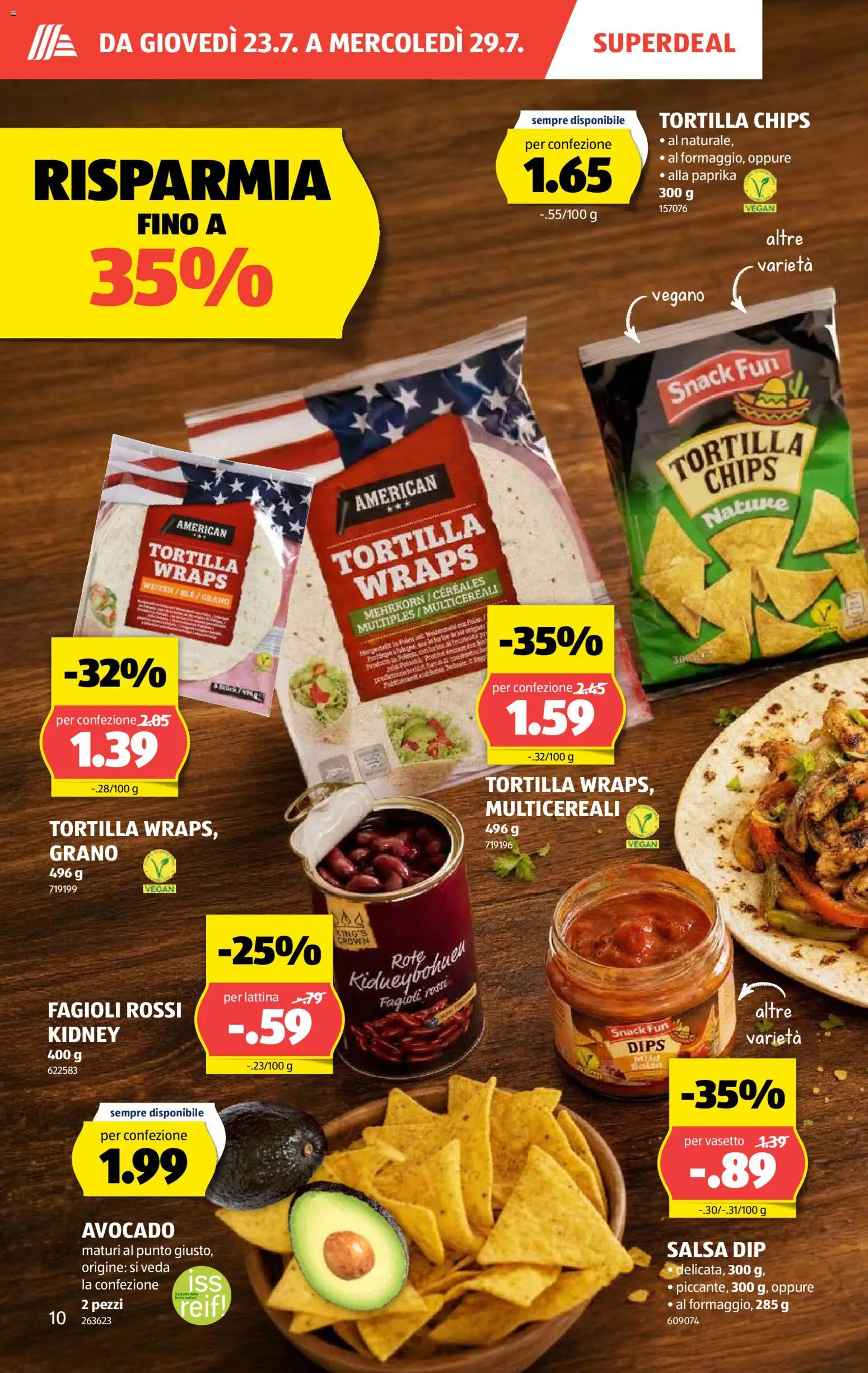 Aldi aktionen IT – gültig ab 23.07.2026 | Seite: 10 | Produkte: Avocado, Chips