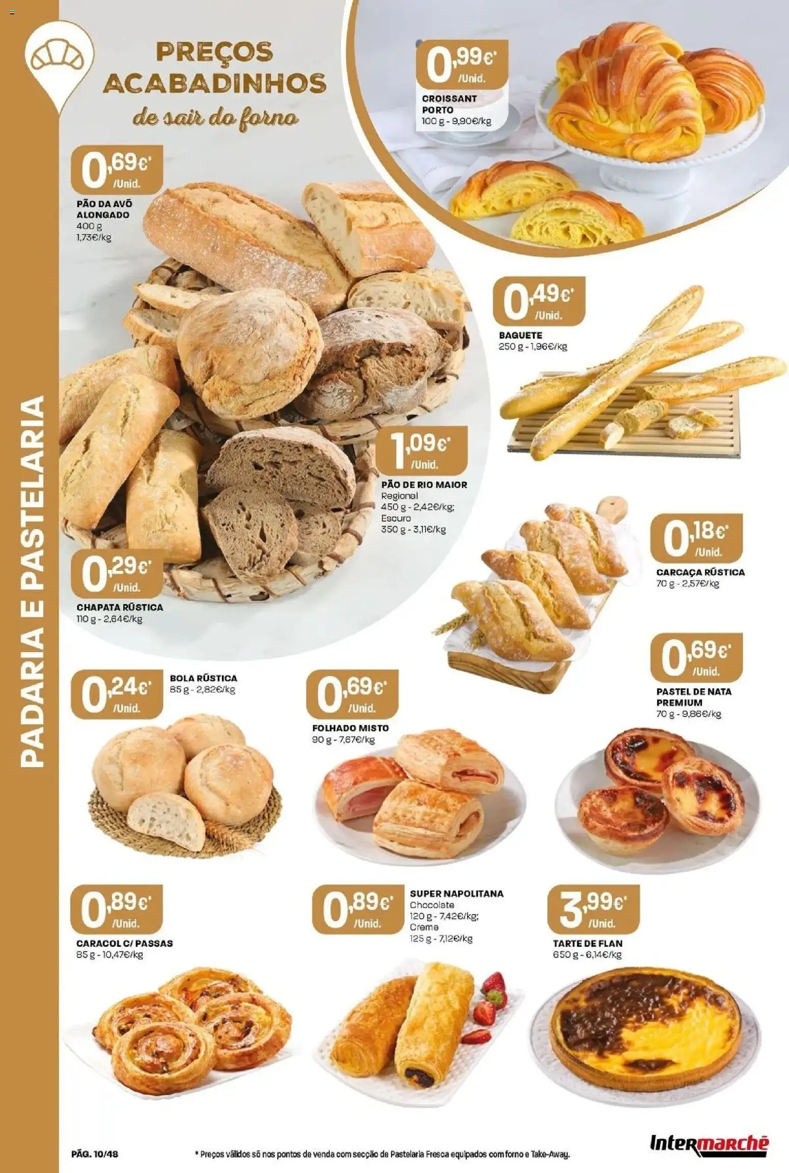Intermarché - Isto é que são preços BAIXOS! │ válido de 18/06/2026 | Página: 10 | Produtos: Pão, Chocolate, Nata, Creme