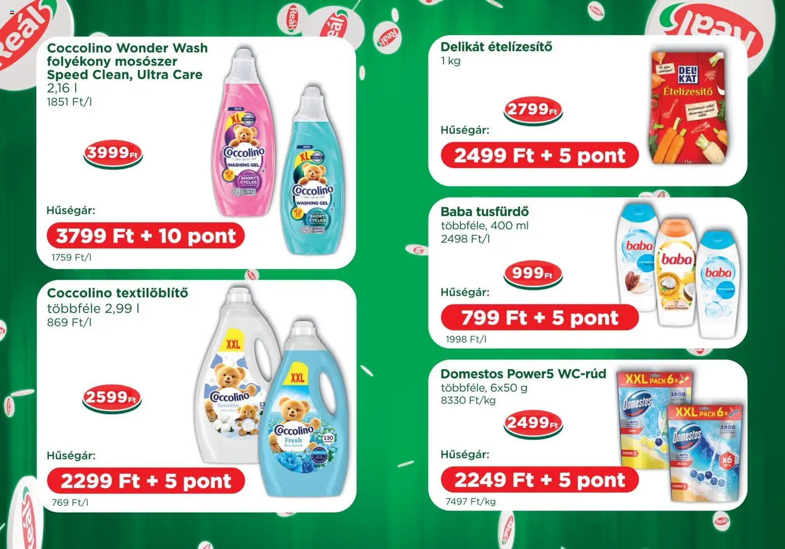 Reál akciós ujság - amely érvényes a következő dátumtól: 2026.07.01. | Oldal: 2 | Termékek: Tusfürdő, Ételízesítő, Baba, Gél
