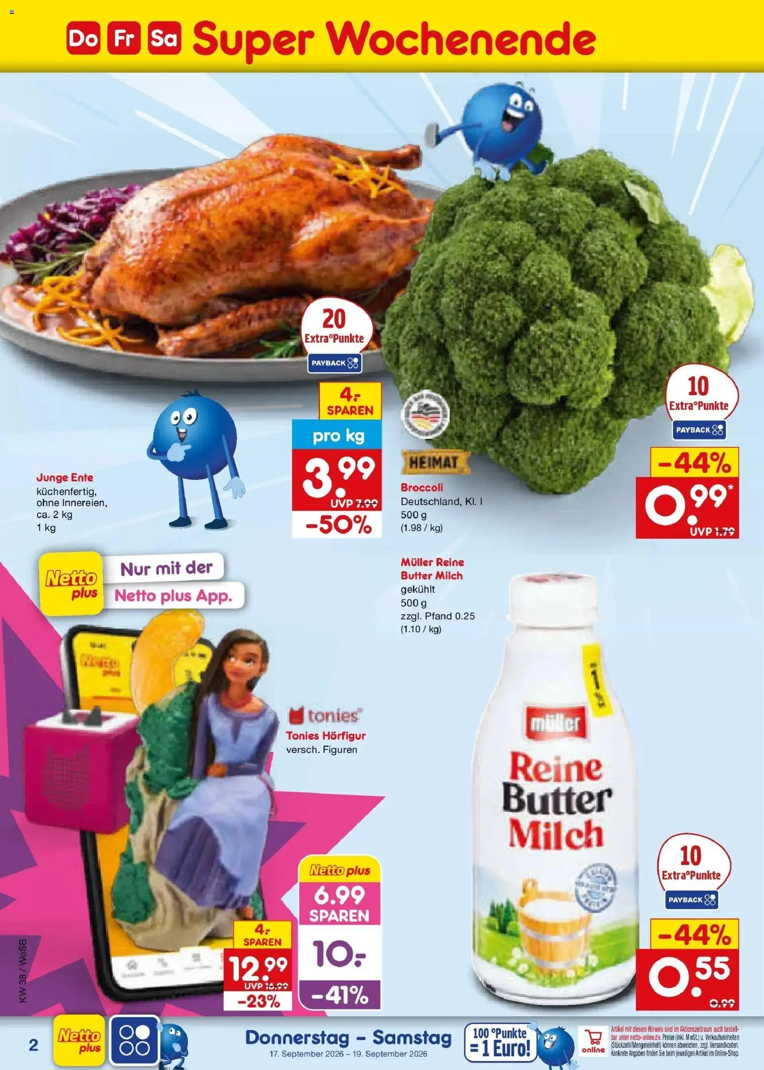 Netto Marken-Discount Prospekt Ludwigshafen-Edigheim – gültig ab 14.09.2026 | Seite: 56 | Produkte: Milch, Butter, Ente