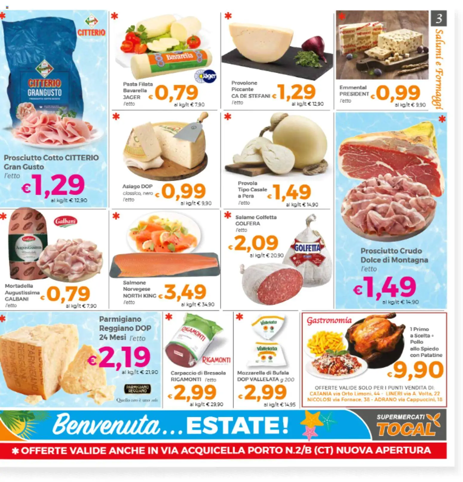 Volantino Tocal del 19/06/2026 | Pagina: 3 | Prodotti: Pollo, Patatine, Prosciutto, Mortadella