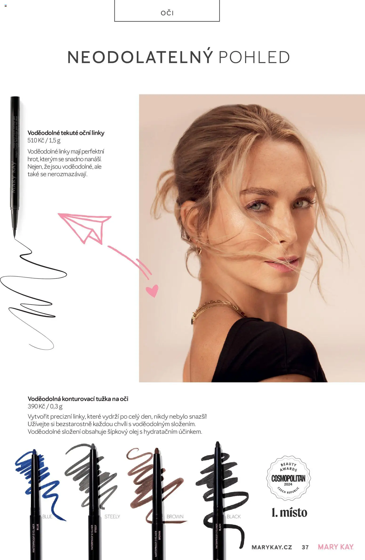 Mary Kay kniha o kráse od 01.07.2026 | Strana: 37 | Produkty: Olej, Oční linky, Tužka, Tužka na oči
