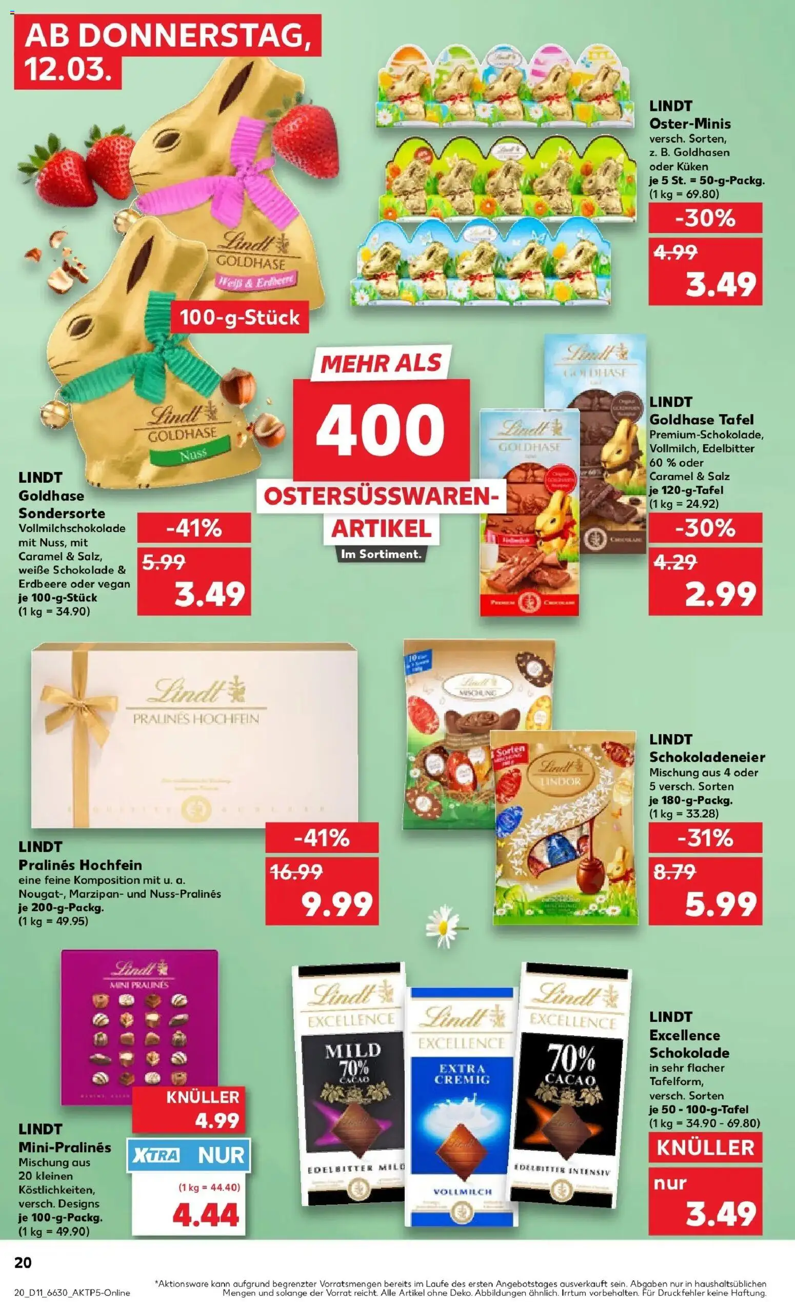 Kaufland Prospekt Iserlohn	 – gültig ab 09.03.2026 | Seite: 32 | Produkte: Schokolade, Salz, Lindt