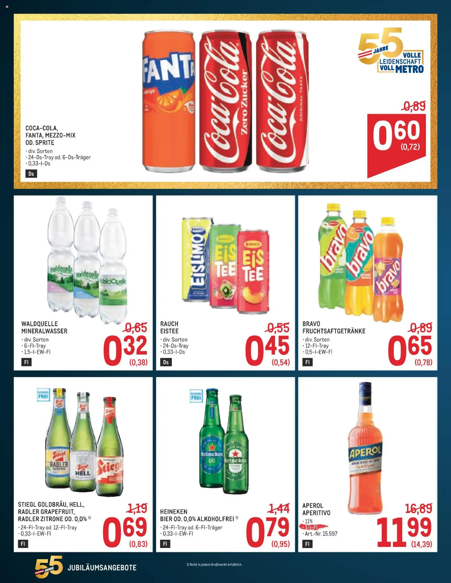 Metro angebote 55 Jahre Preisfeuerwerk gültig ab 29.10.2026 | Seite: 2 | Produkte: Zucker, Mineralwasser, Radler, Bier