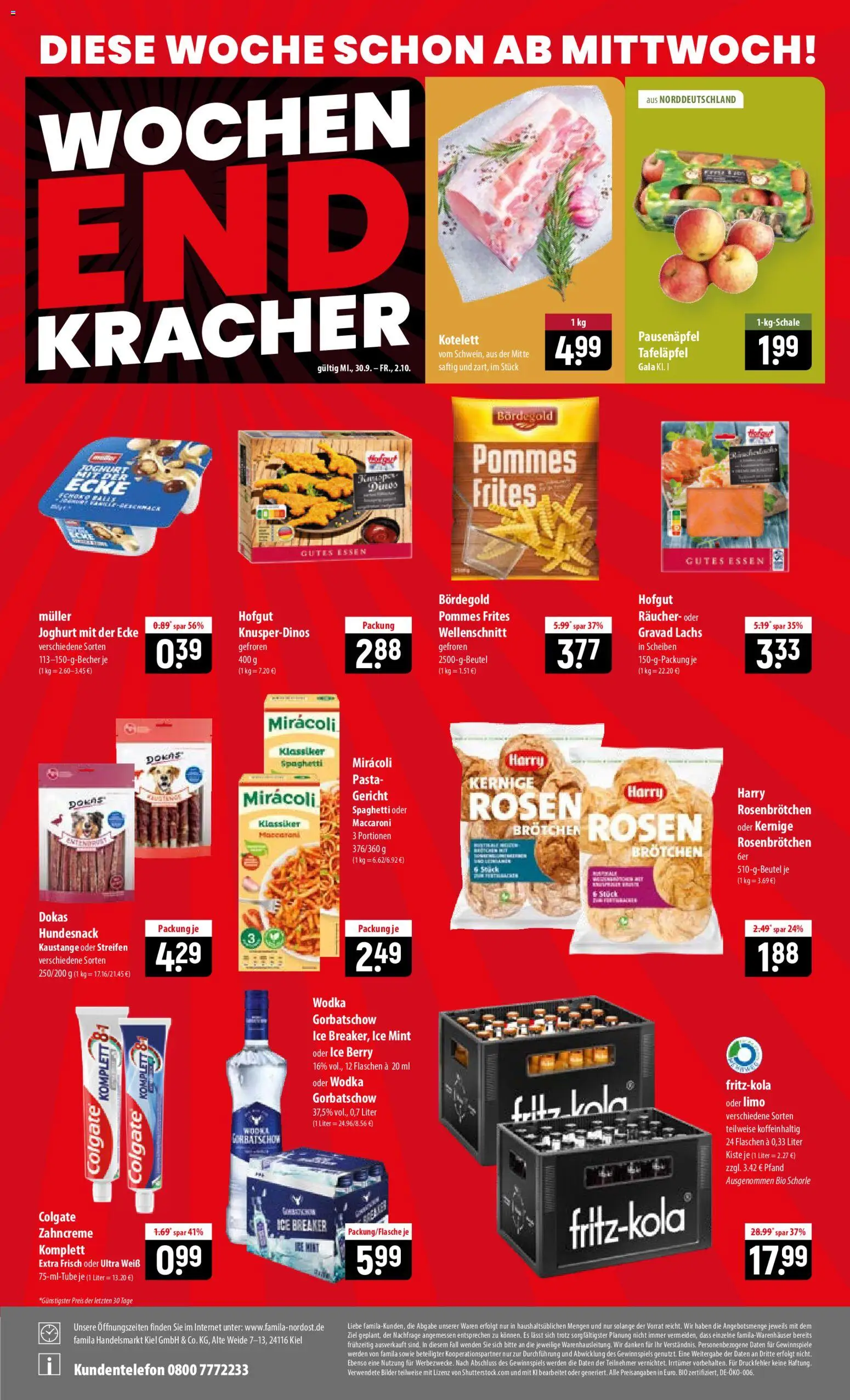 Famila Prospekt – gültig ab 28.09.2026 | Seite: 24 | Produkte: Joghurt, Lachs, Bilder, Wodka