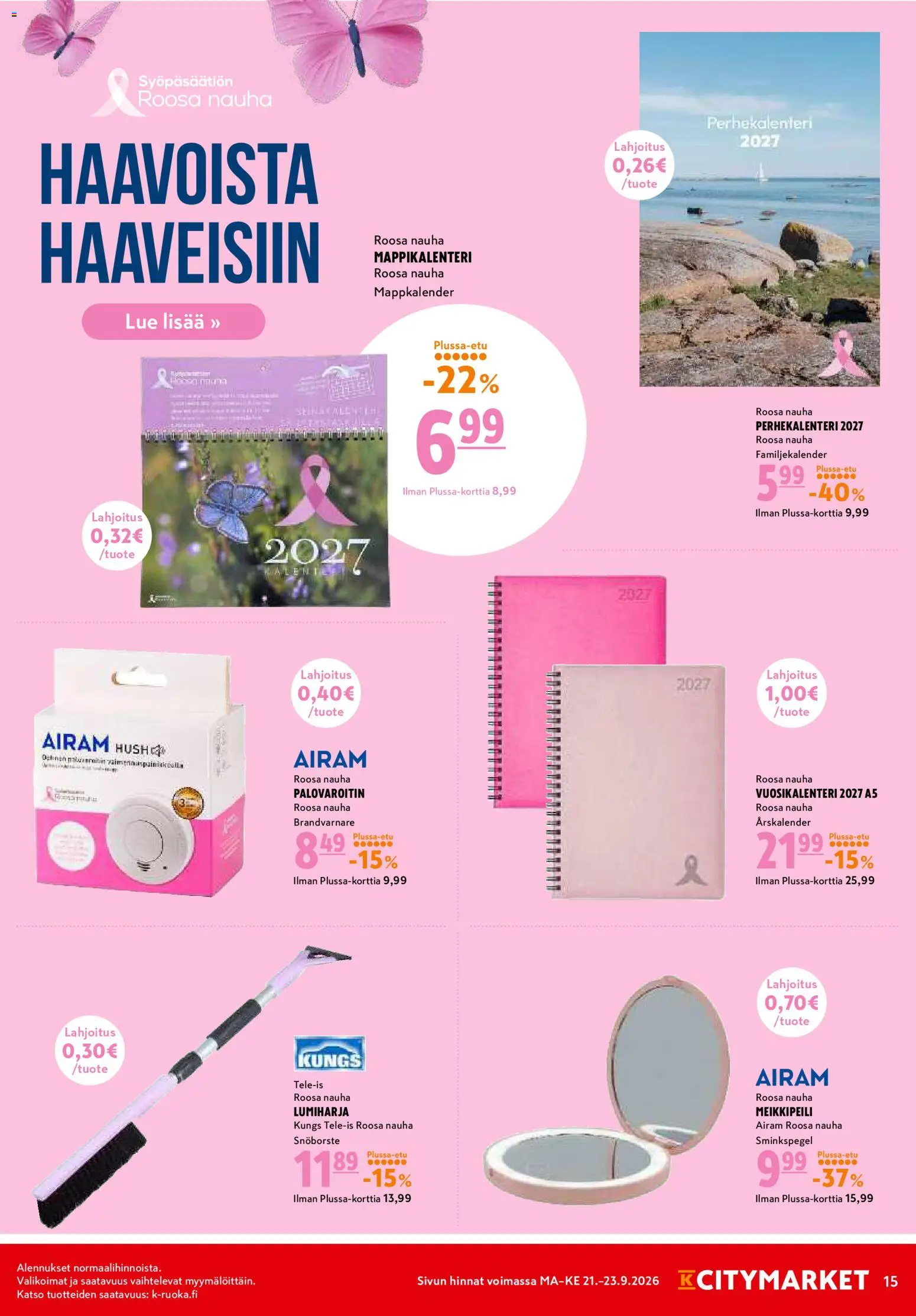 K-Citymarket tarjoukset – voimassa 21/09/2026 alkaen | Sivu: 15