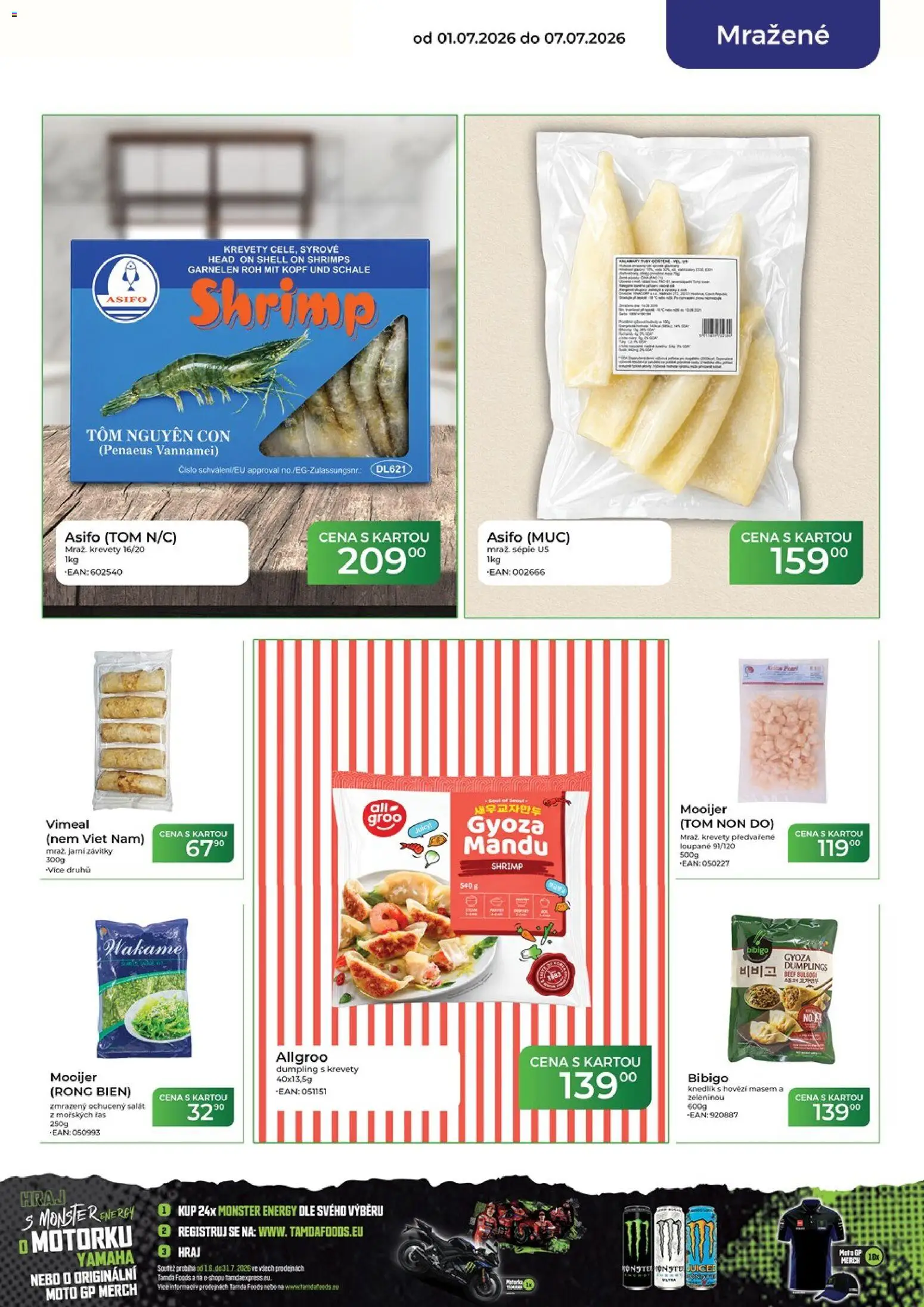 Tamda Foods leták od 01.07.2026 | Strana: 22 | Produkty: Salát, Mražené krevety, Monster Energy, Krevety