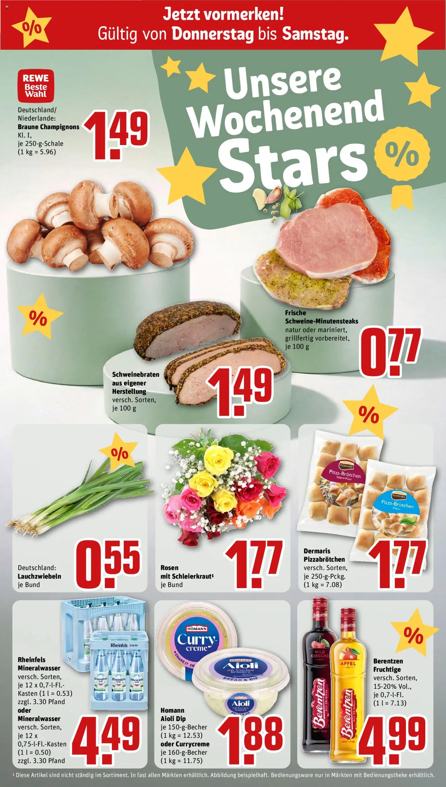 Rewe ihr Kaufpark Prospekt – gültig ab 08.06.2026 | Seite: 27 | Produkte: Mineralwasser, Creme, Champignons, Berentzen