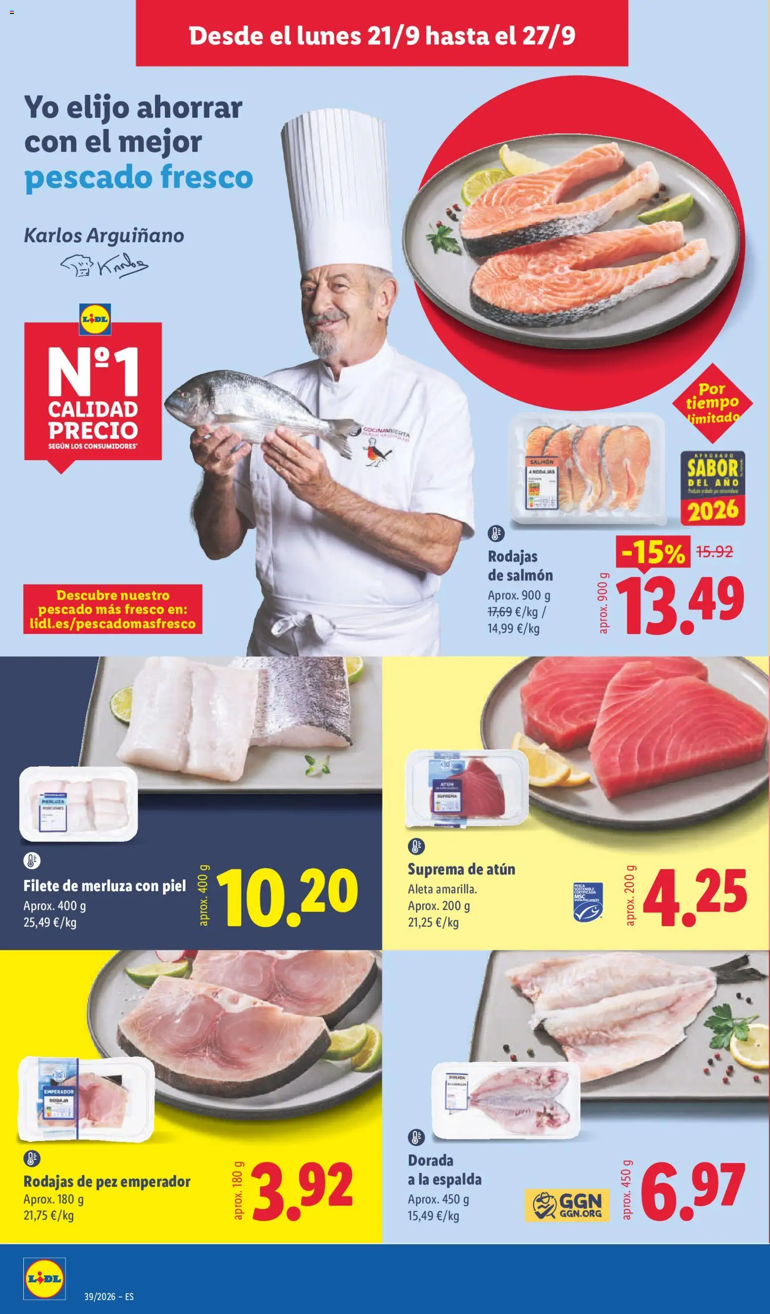 Lidl folleto │ válido desde el 21/09/2026 | Página: 8 | Productos: Atún, Pescado, Salmón, Filete