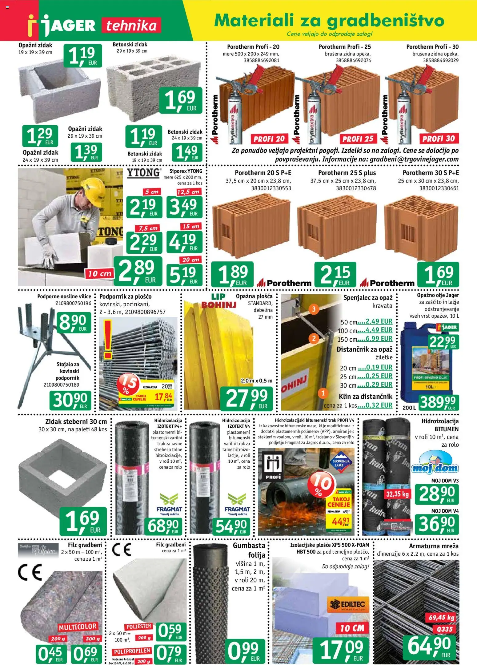 Novi Jager katalog ponudbe – veljaven od 27.05.2026 | Stran: 3 | Izdelki: Rolo, Kos, Olje, Folija