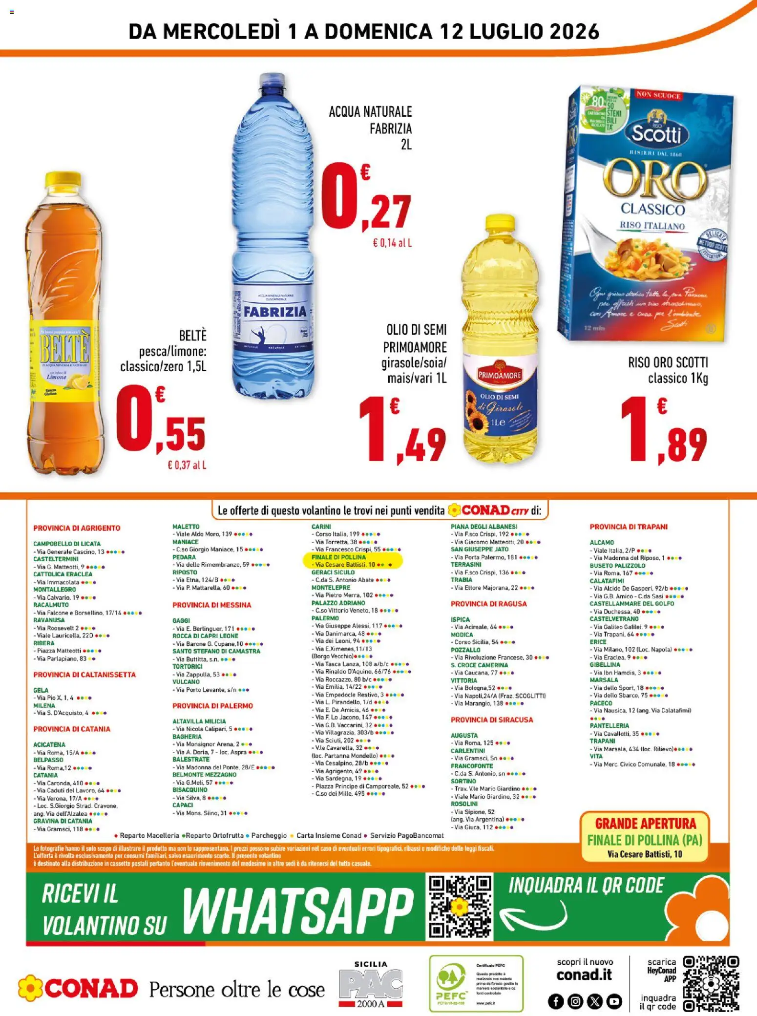 Volantino Conad del 01/07/2026 | Pagina: 16 | Prodotti: Riso, Limone, Olio, Olio di semi di girasole