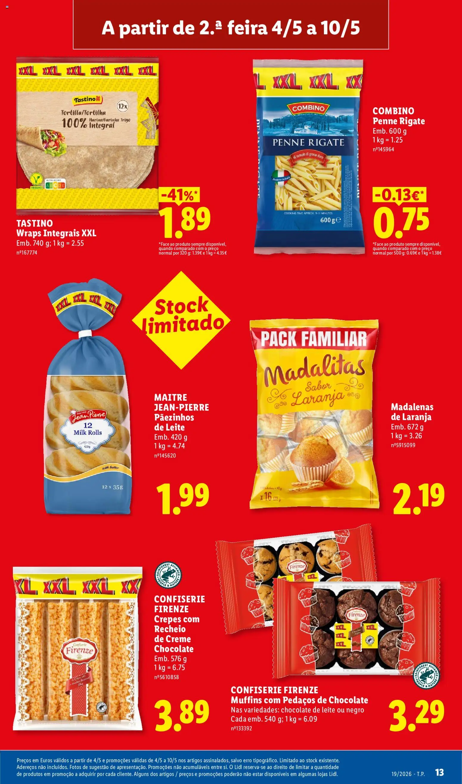 Lidl folheto │ válido de 04.05.2026 | Página: 13 | Produtos: Leite, Chocolate, Creme