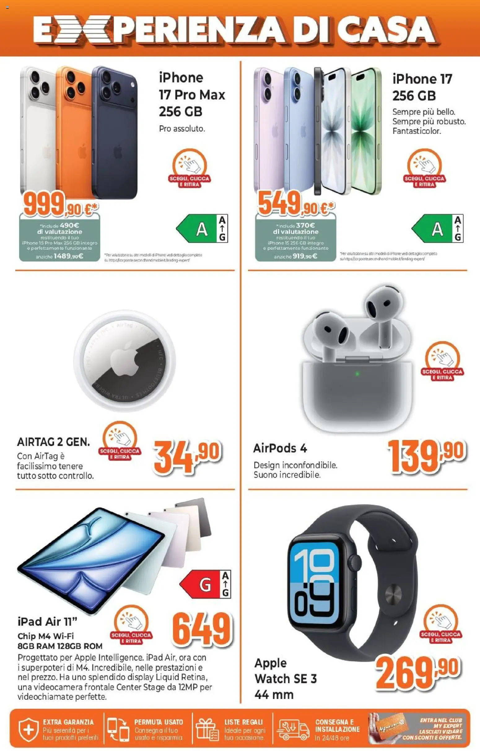 Volantino Expert del 09.04.2026 | Pagina: 6 | Prodotti: Iphone, Videocamera, Ipad, Airpods