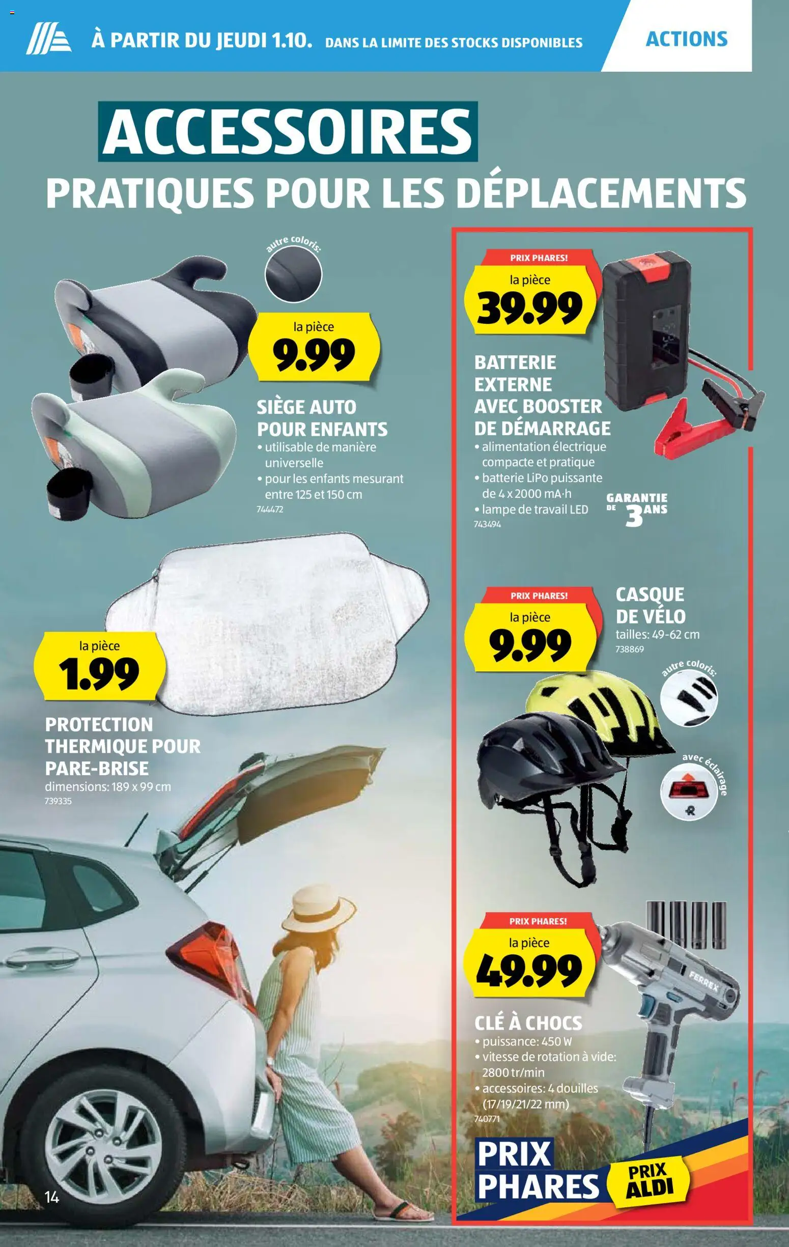 Aldi aktionen FR – gültig ab 01.10.2026 | Seite: 14 | Produkte: Batterie, Lampe