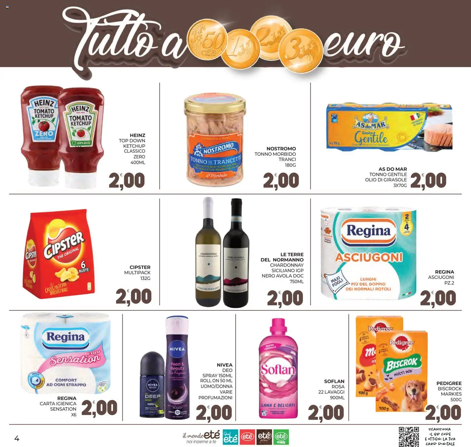 Volantino Eté del 03/07/2026 | Pagina: 4 | Prodotti: Carta igienica, Olio, Top, Olio di girasole