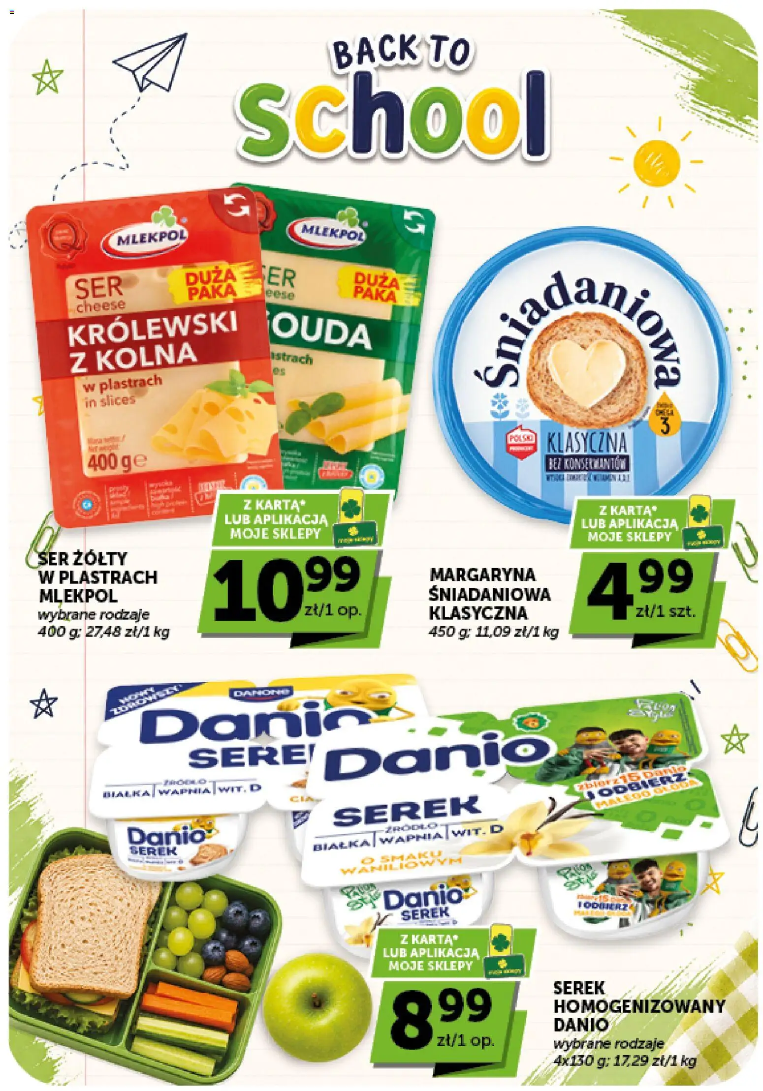 Groszek gazetka od 20.08.2026 | Strona: 6 | Produkty: Ser żółty, Serek homogenizowany, Serek, Margaryna