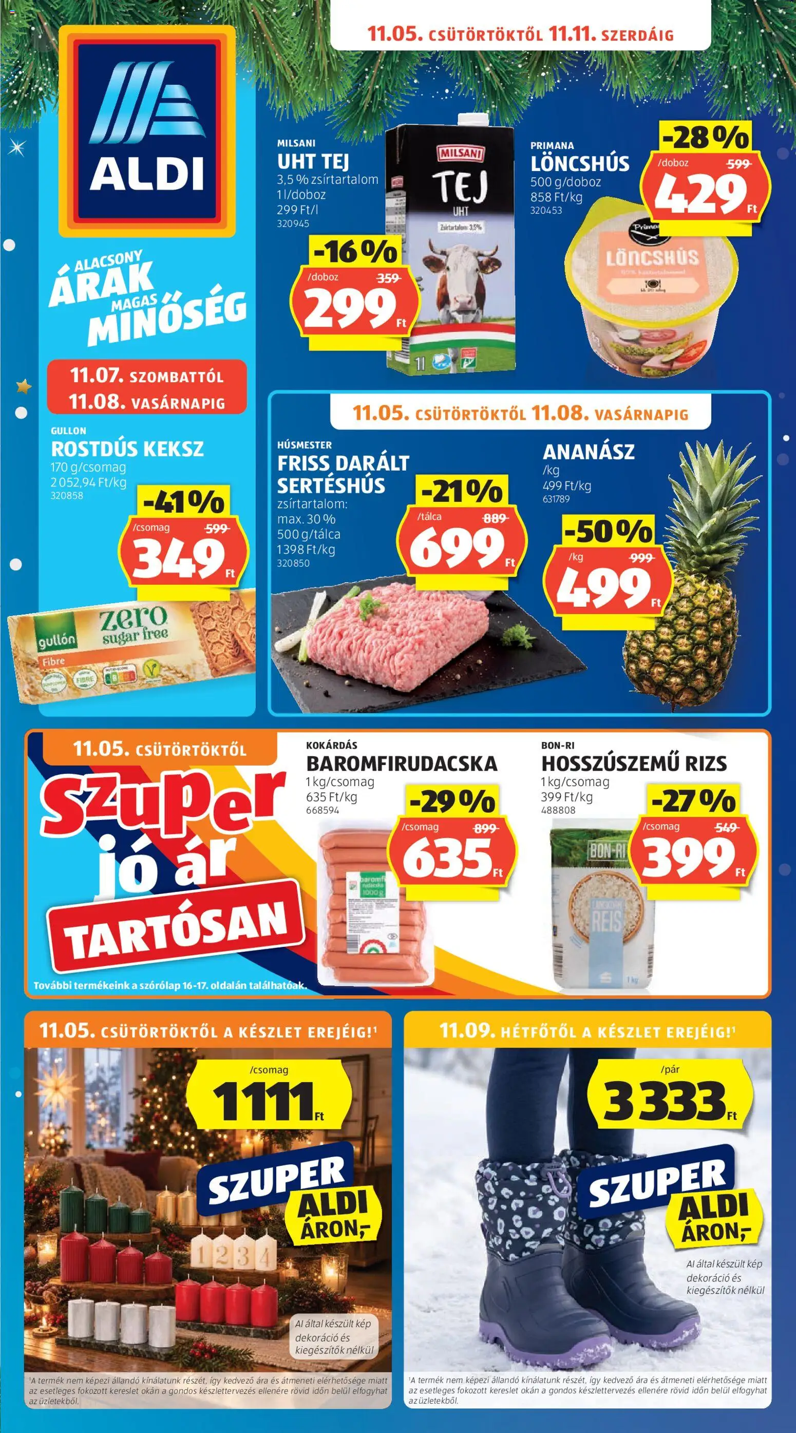 Aldi akciós ujság - amely érvényes a következő dátumtól: 2026.11.05. | Oldal: 1