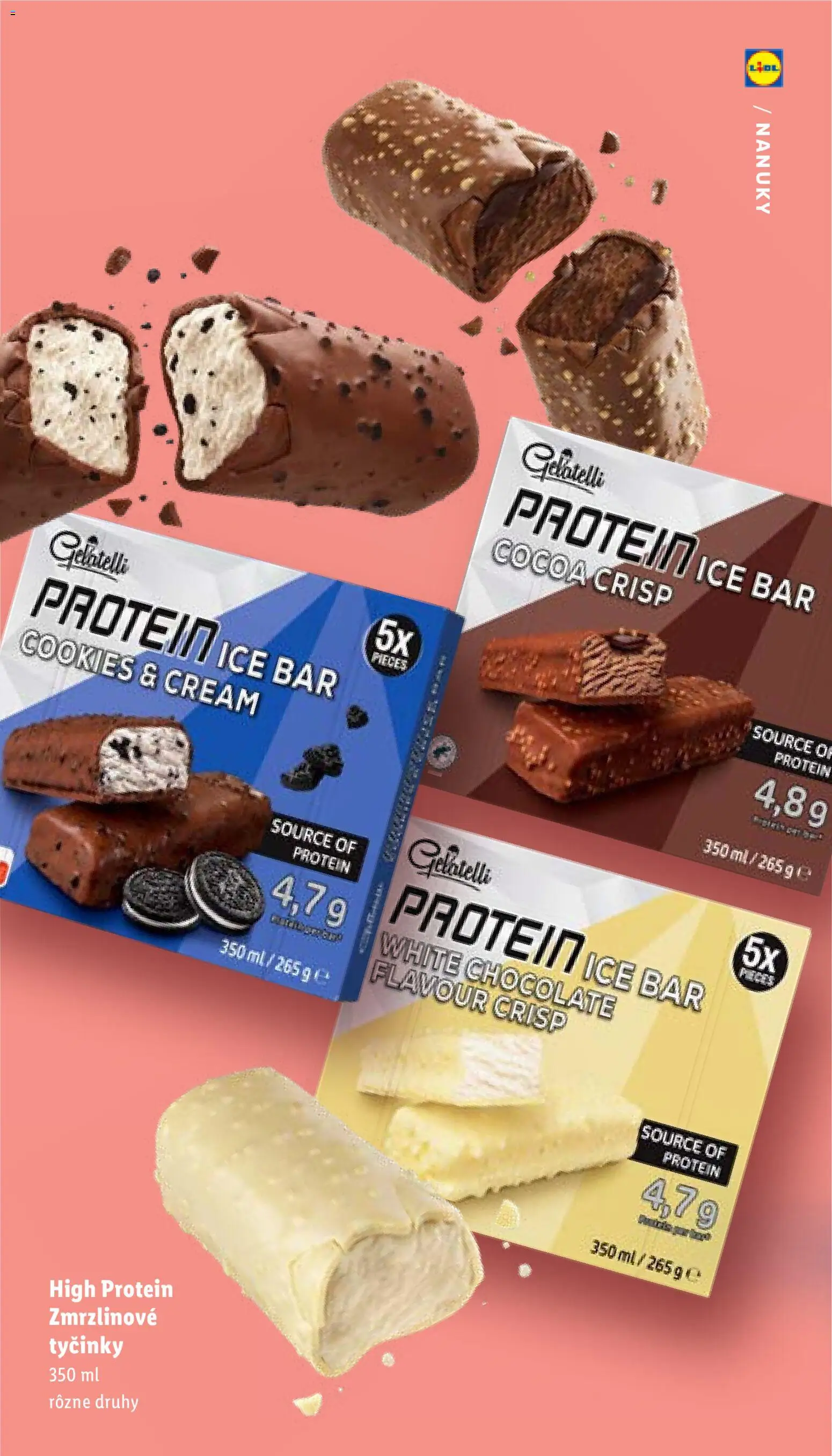 Nové Lidl akcie – leták je platný od 05.05.2026 | Strana: 28 | Produkty: Protein, Nanuky