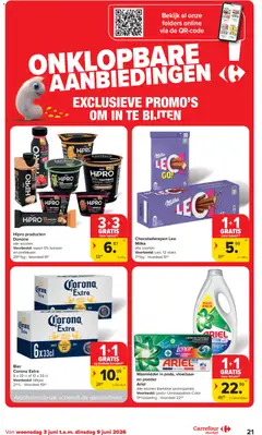 Carrefour market folder week 23 - Voorbeeld van een folder van Carrefour market, geldig van 03.06.2026 | Pagina: 21 | Producten: Bier, Repen, Folders, Wasmiddel