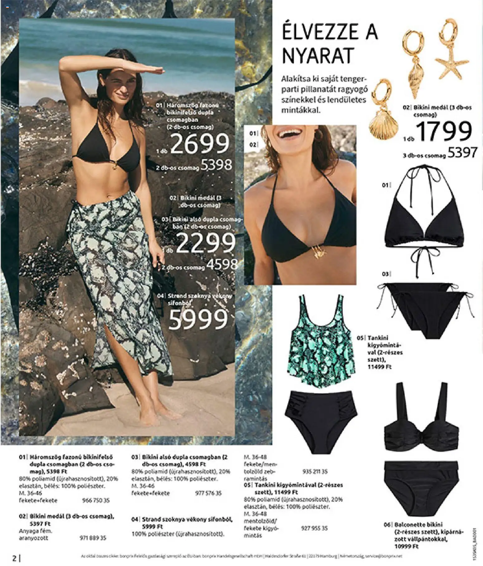 Bonprix akciós ujság - amely érvényes a következő dátumtól: 19.05.2026 | Oldal: 4 | Termékek: Bikini, Tankini, Szoknya