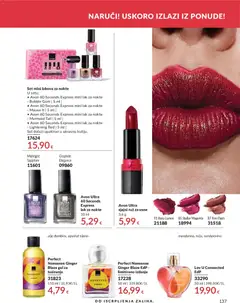 Avon Katalog - Pregled kataloga iz trgovine Avon, vrijedi od 01.08.2026 | Stranica: 137 | Proizvodi: Ruž, Lak za nokte, Ulje