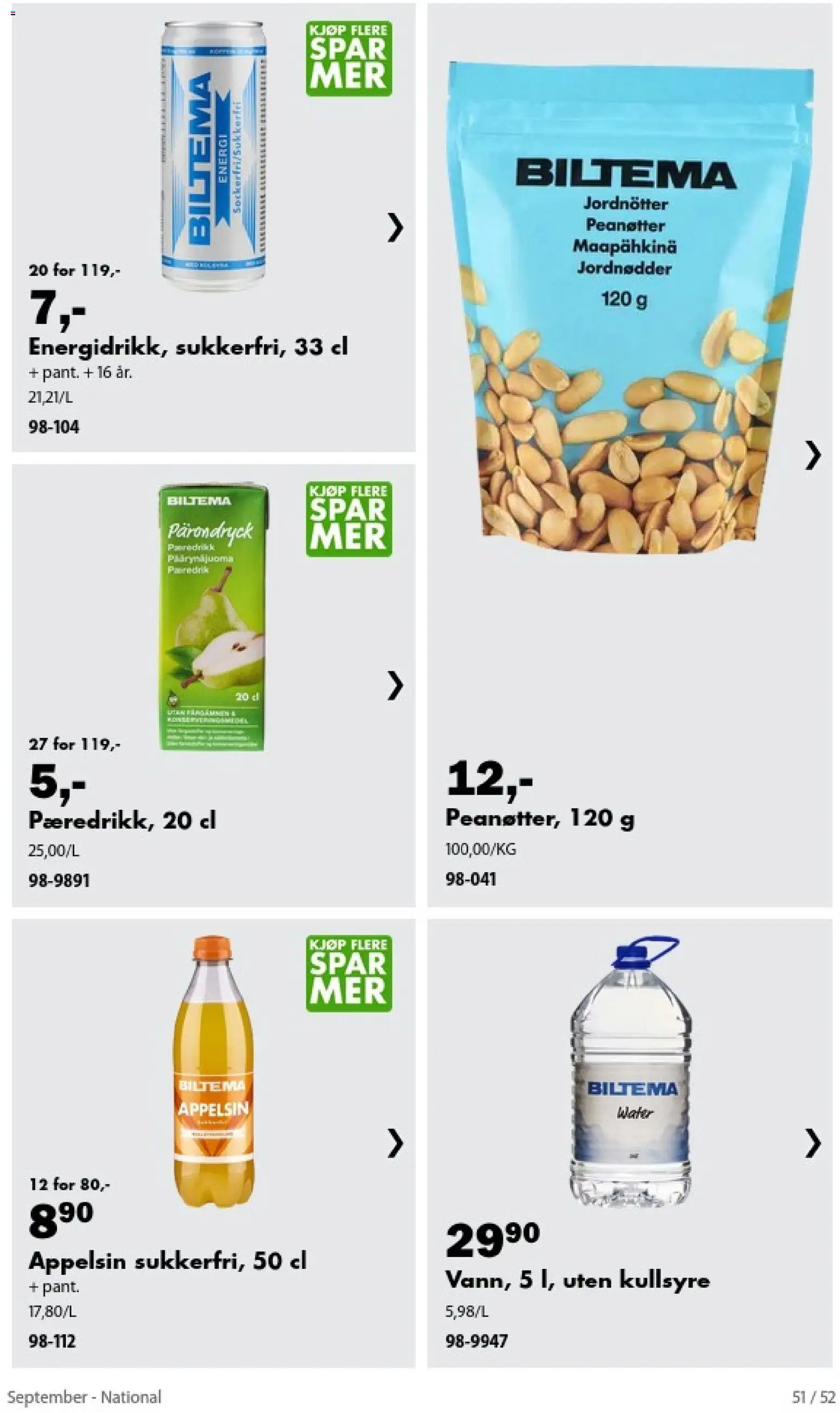 {H1} | Side: 51 | Produkter: Peanøtter