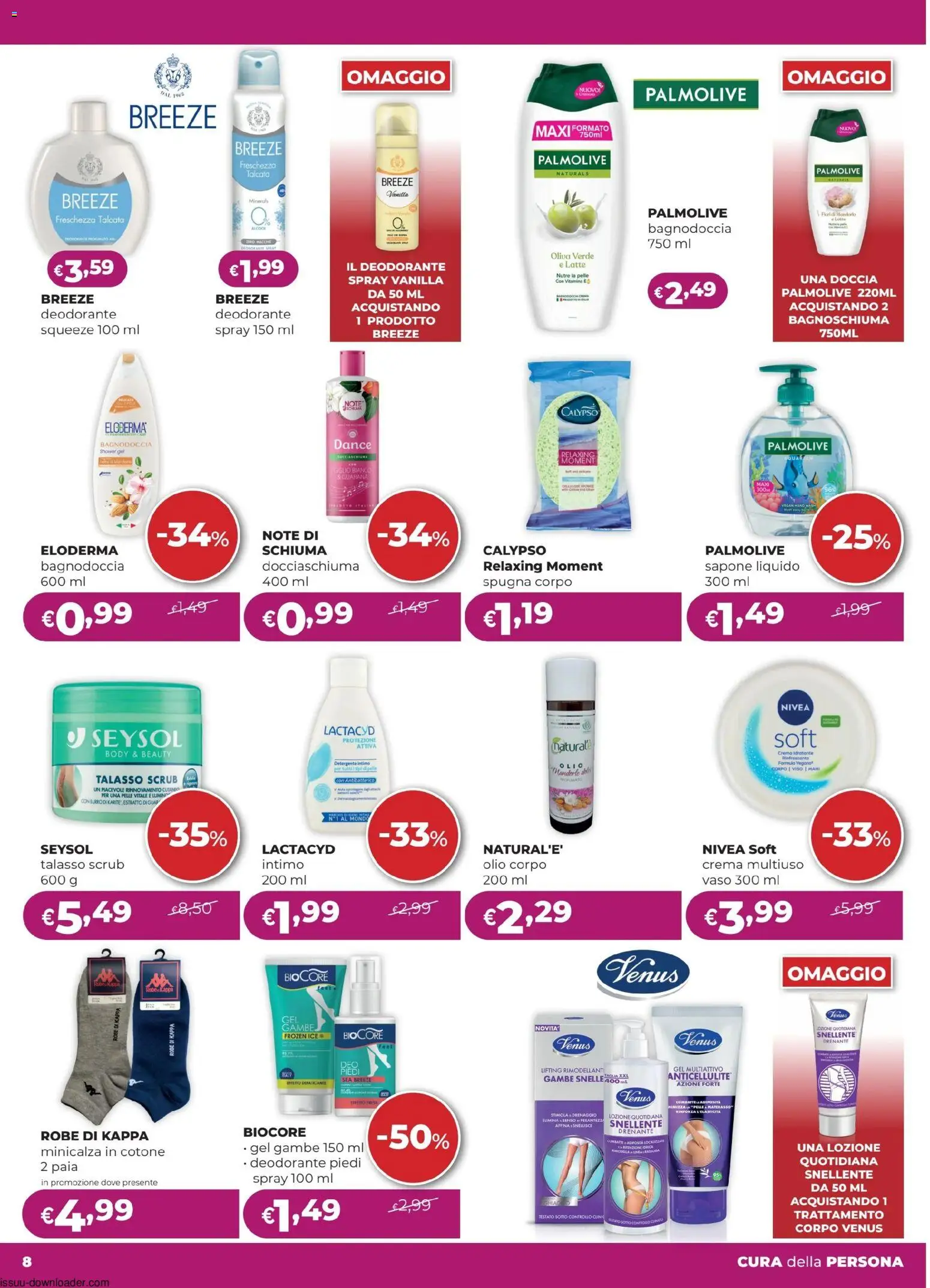 Volantino La Saponeria del 21.05.2026 | Pagina: 8 | Prodotti: Spugna, Crema, Scrub, Olio corpo