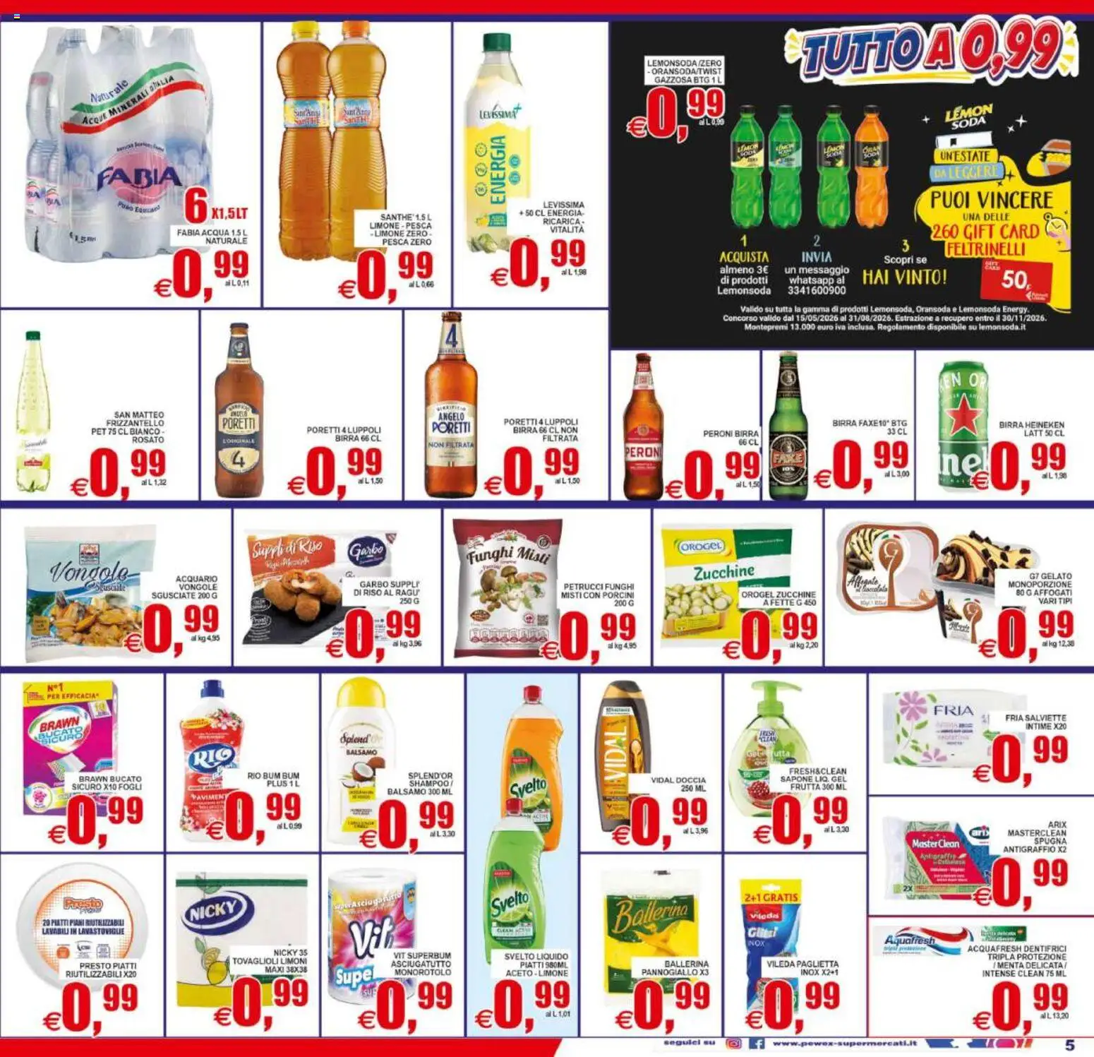 Volantino Pewex del 31/07/2026 | Pagina: 5 | Prodotti: Balsamo, Acqua, Pesca, Funghi