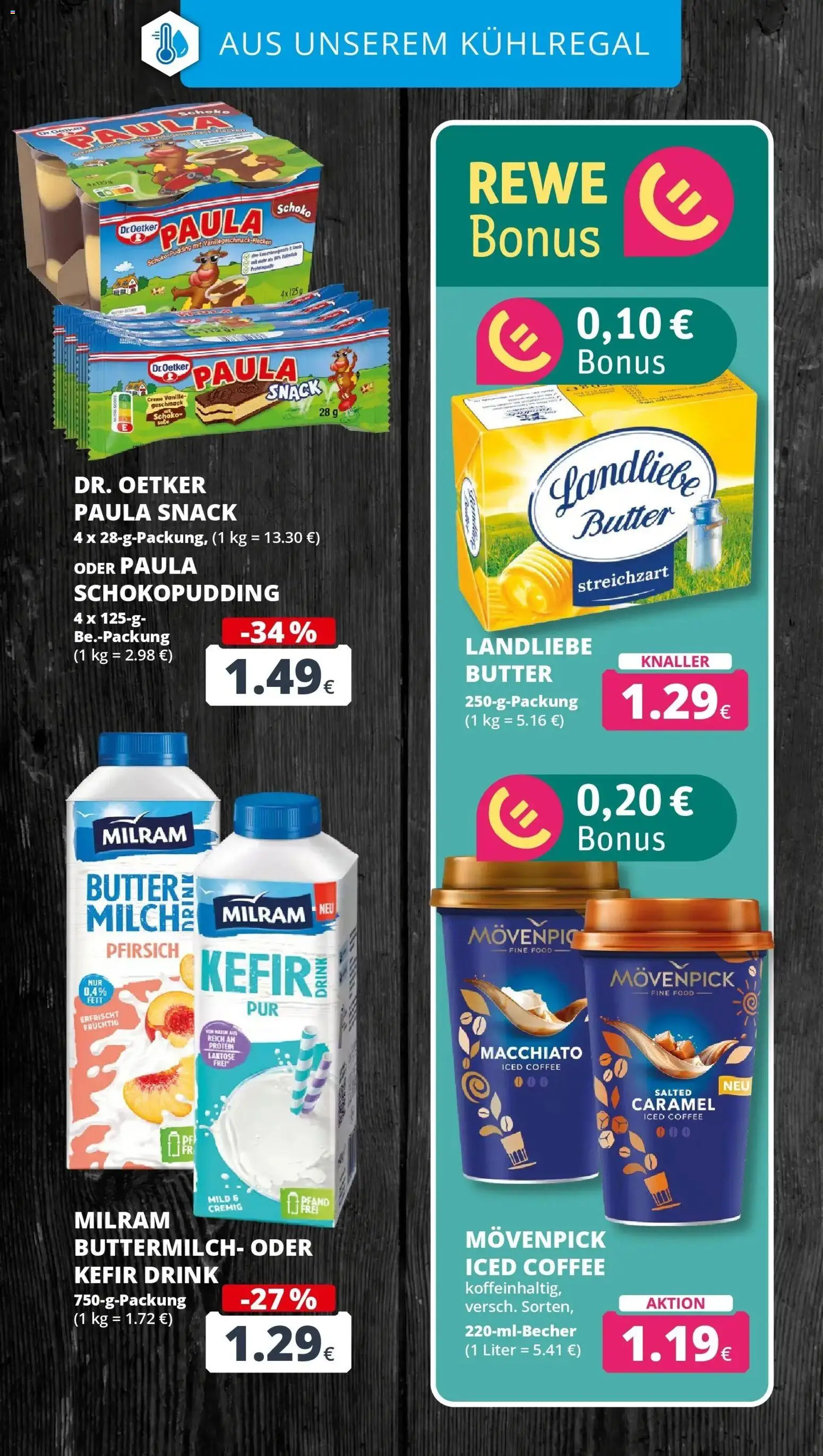 REWE Prospekt ab 10.08.2026 zum Blättern » Angebote | Seite: 17 | Produkte: Kefir, Butter, Creme, Vanille