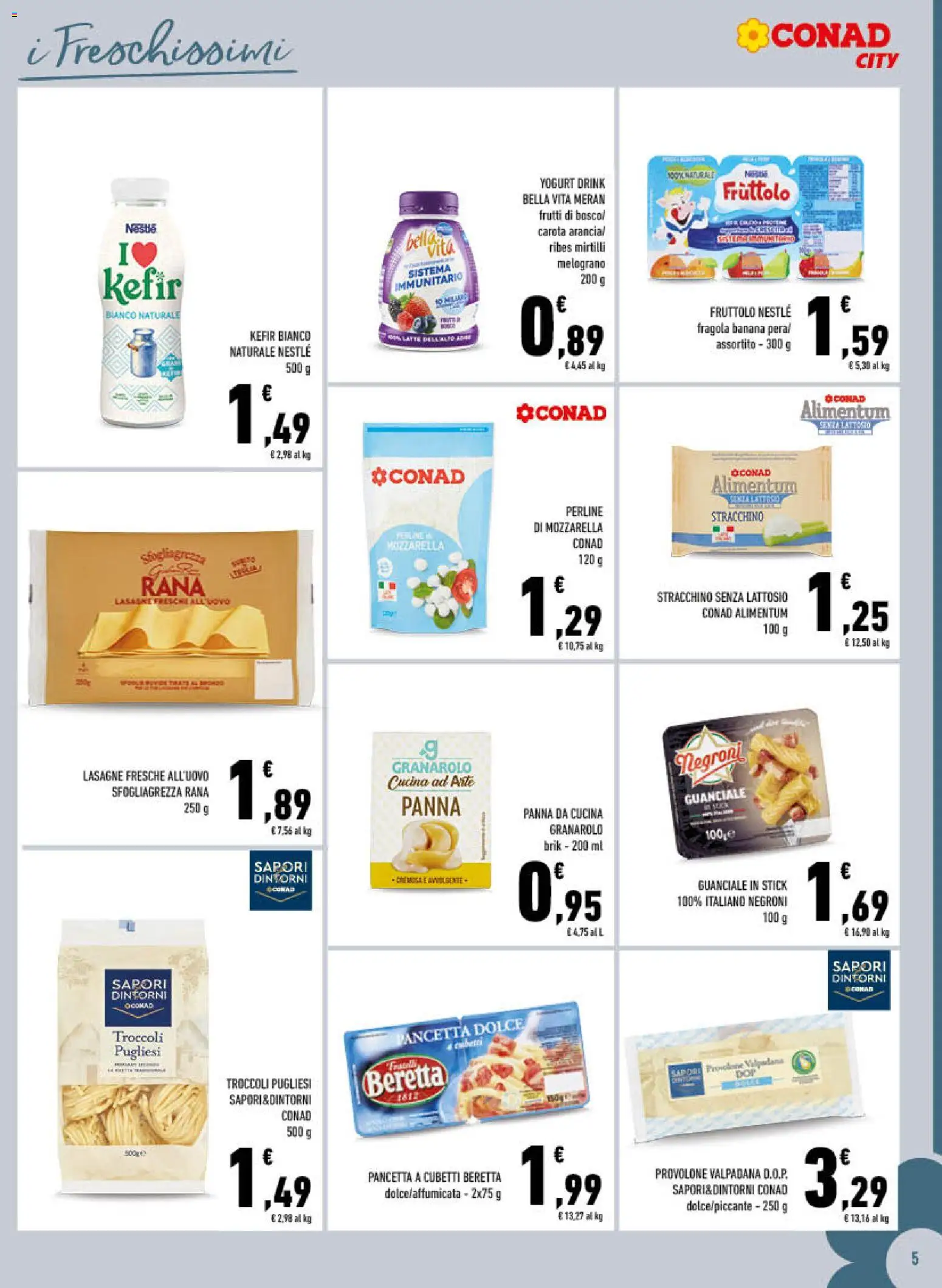 Volantino Conad del 20.05.2026 | Pagina: 5 | Prodotti: Yogurt, Carota, Mirtilli, Stracchino