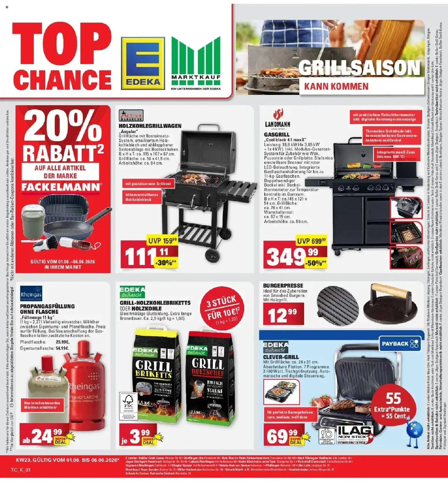 Edeka Prospekt Ulm-Lehr – gültig ab 01.06.2026 | Seite: 52 | Produkte: Grill, Thermometer