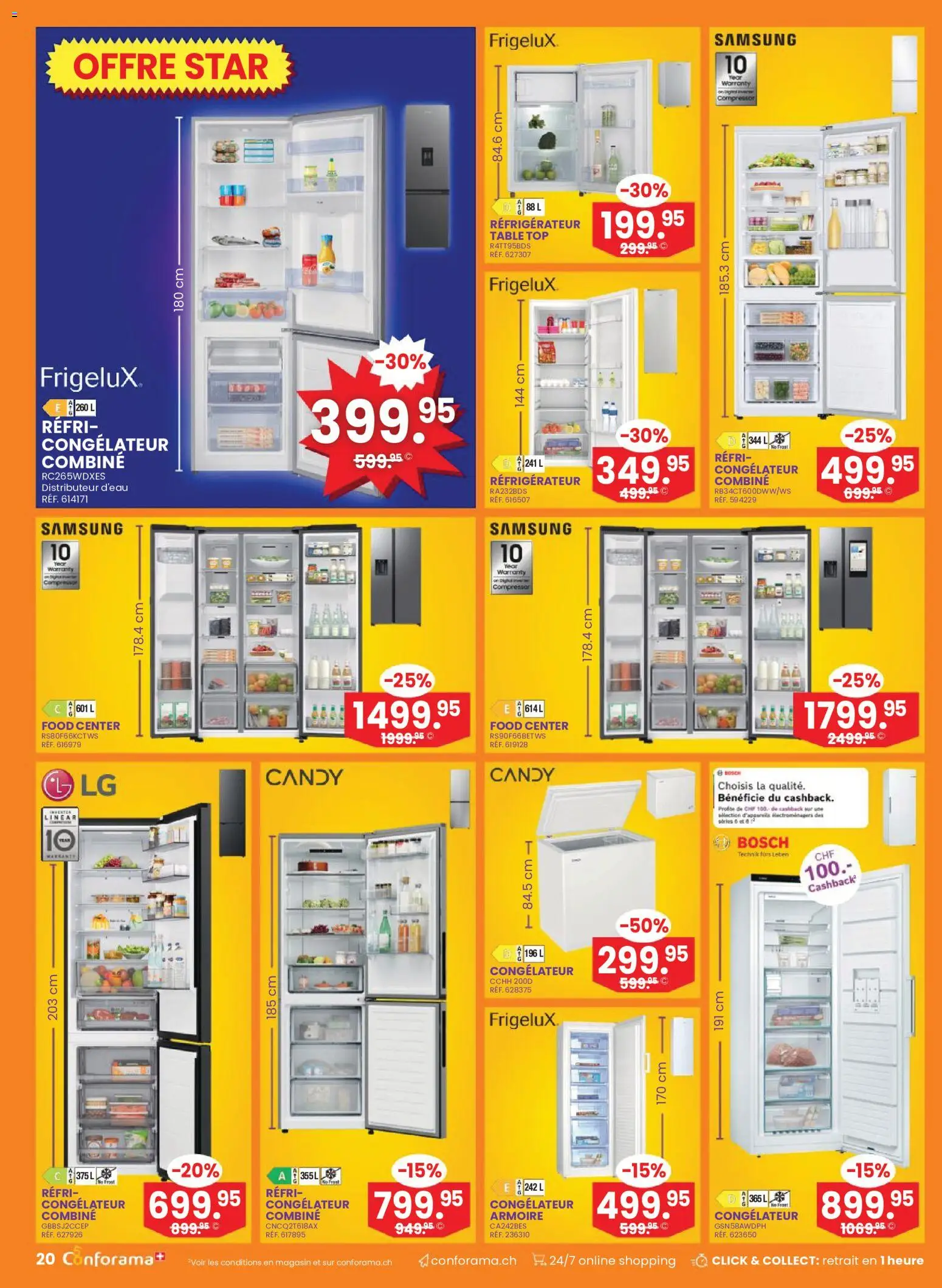 Conforama aktionen FR – gültig ab 30.09.2026 | Seite: 20 | Produkte: Top, Samsung, Bosch