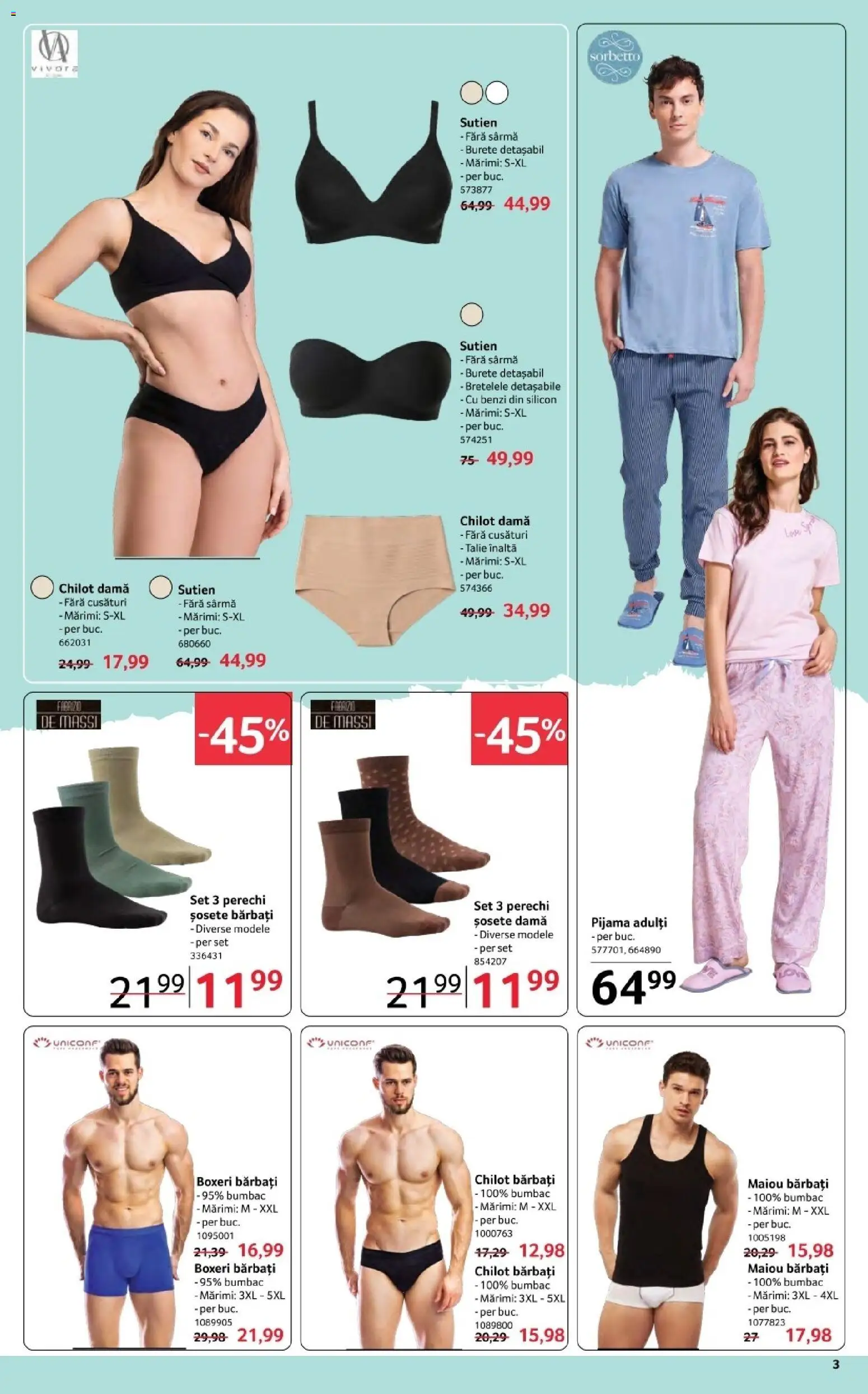 Noul catalog Selgros – valabil de la 06.03.2026 | Pagină: 3 | Produse: Burete, Sutien, Șosete, Boxeri