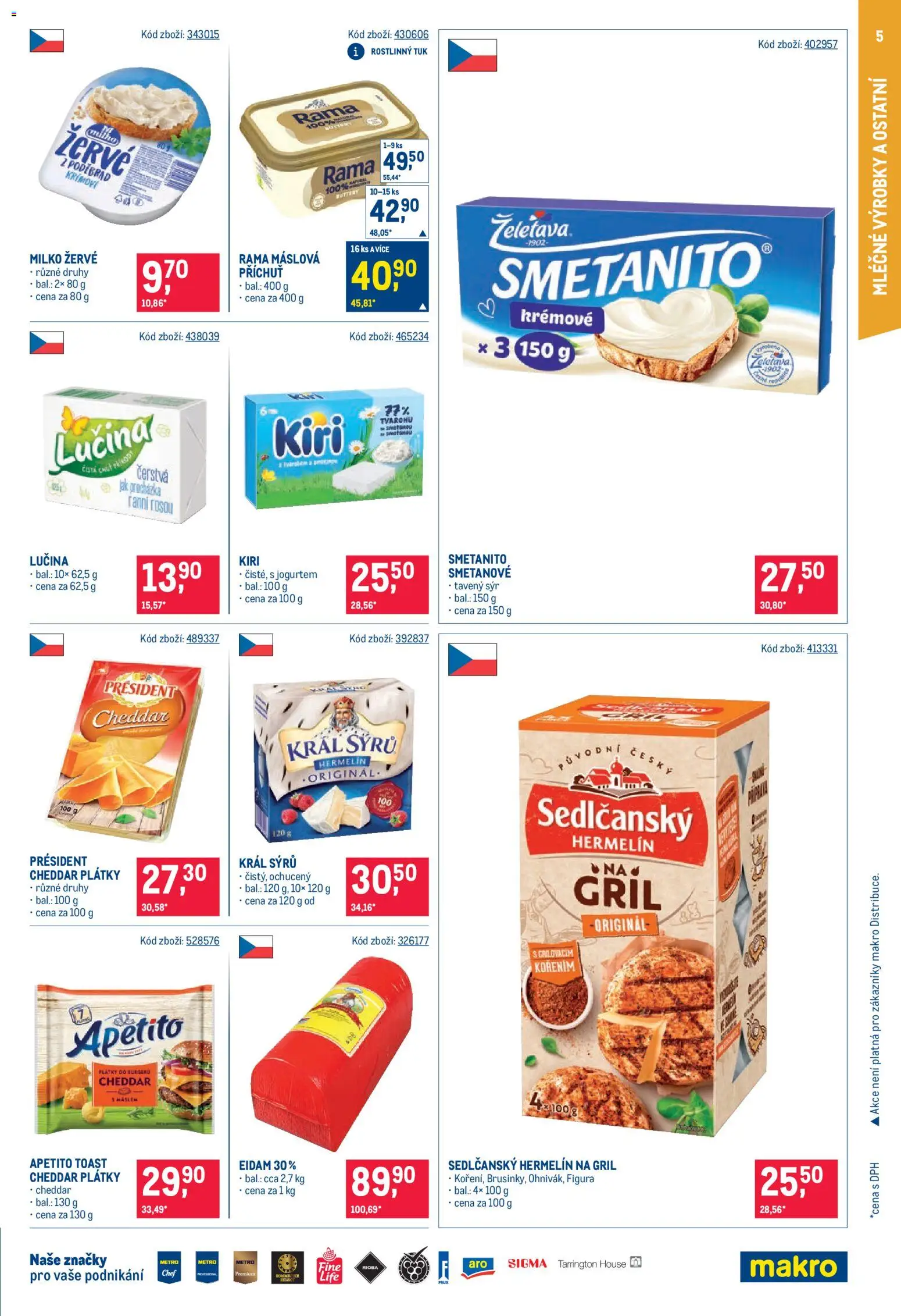 Makro leták - Maloobchod od 20.05.2026 | Strana: 5 | Produkty: Sýr, Rama, Žervé, Gril