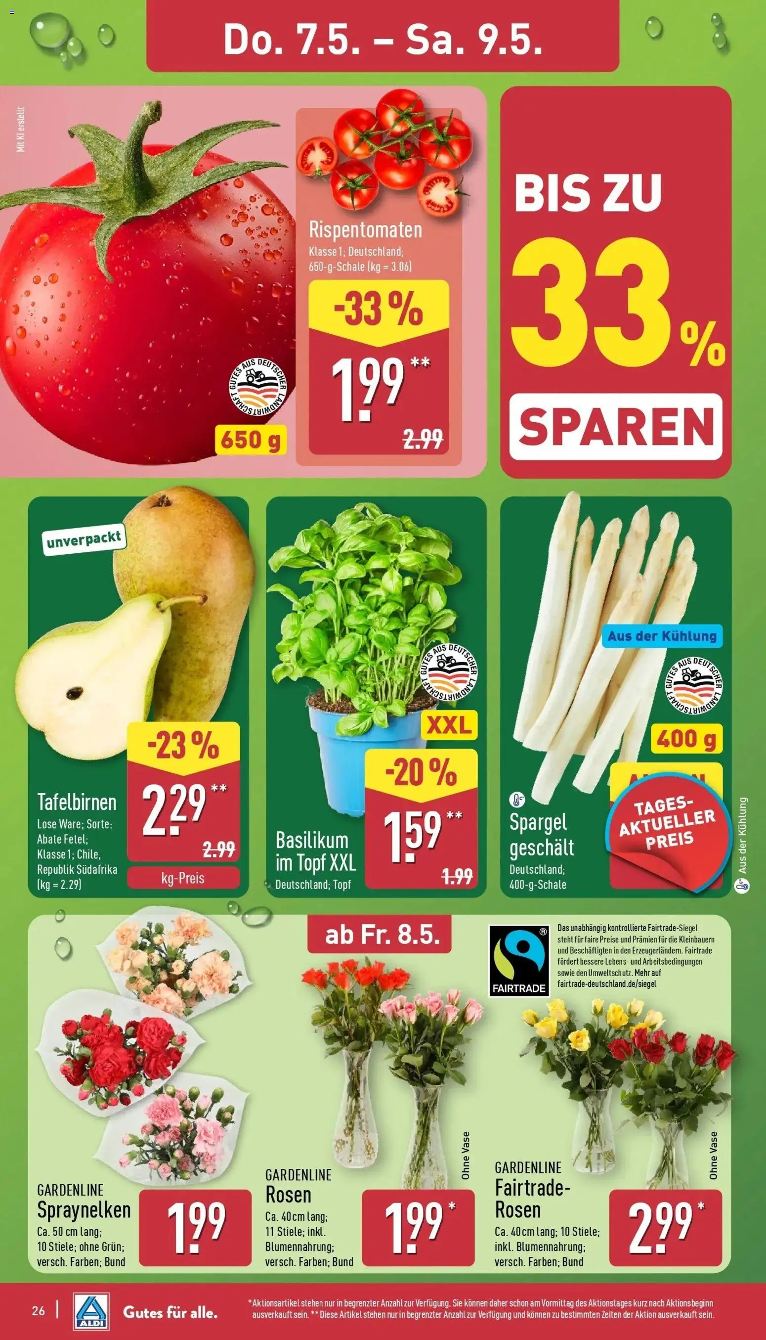 Aldi Wochenangebote – gültig ab 04.05.2026 | Seite: 27 | Produkte: Vase, Spargel