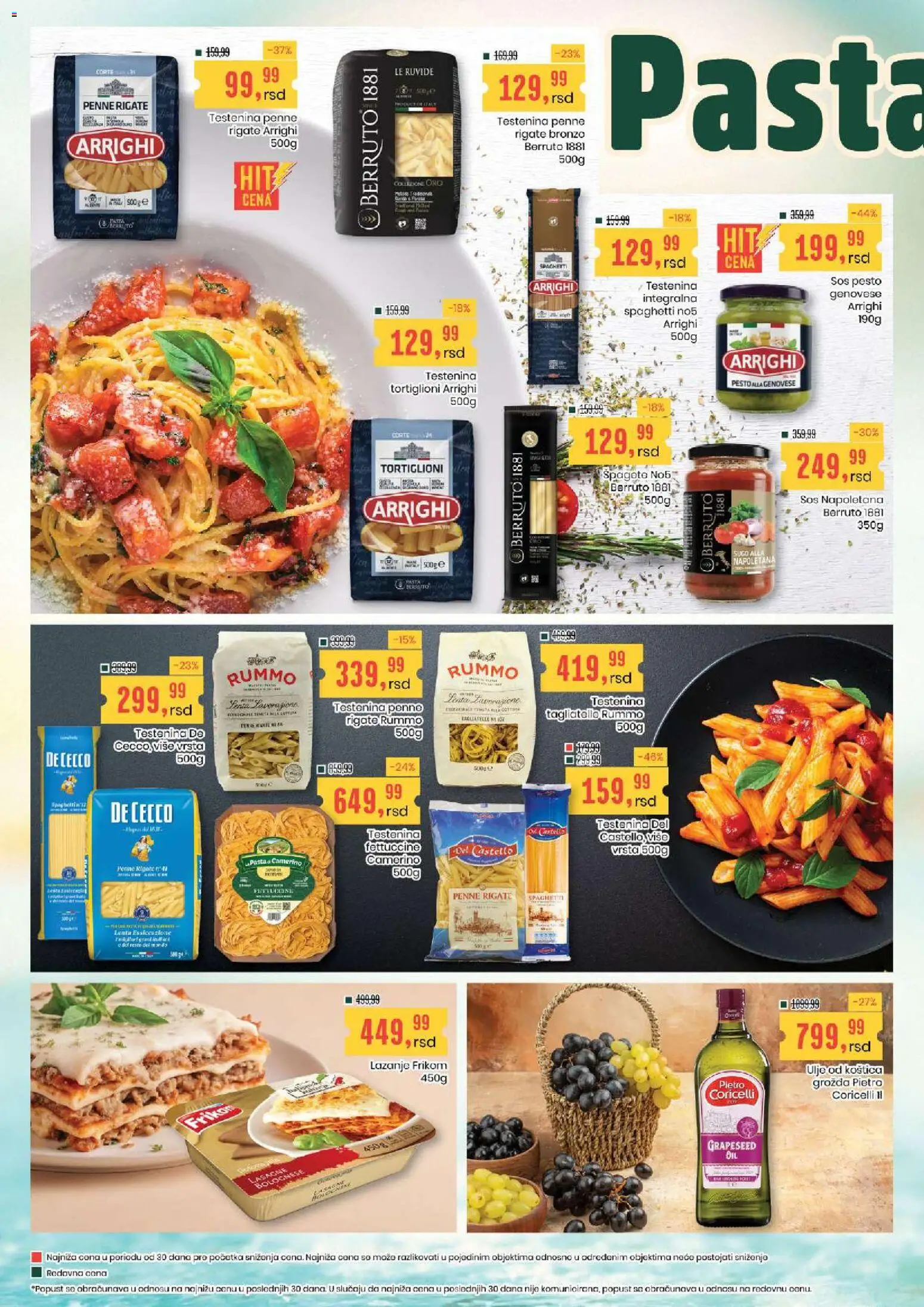 Aroma Market katalog - važi od 17.09.2026 | Strana: 10 | Proizvode: Pesto, Tagliatelle, Lazanje, Ulje