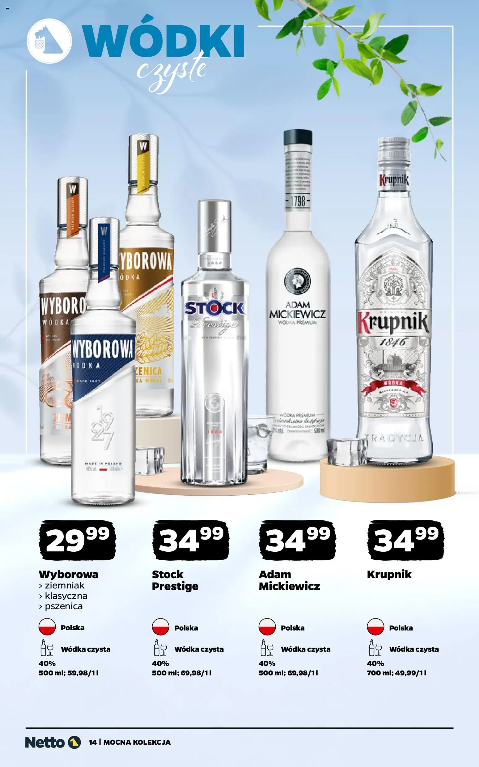 Netto gazetka - Alkohole mocne od 11.05.2026 | Strona: 14 | Produkty: Krupnik wódka, Wódka