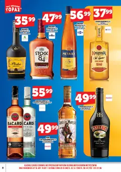Pogląd oferty "Topaz gazetka alkoholowa" - ważna od 15.05.2026 | Strona: 10 | Produkty: Captain Morgan, Pliska brandy, Bacardi spiced, Alkohol