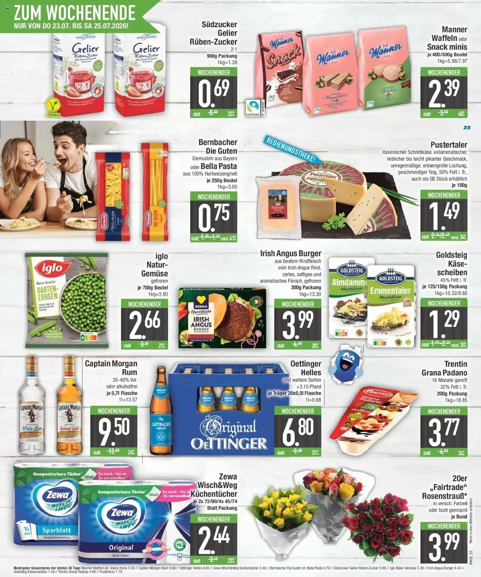 Edeka prospekt Ingolstadt-Gerolfing – gültig ab 20.07.2026 | Seite: 23 | Produkte: Käse, Burger, Zewa, Oettinger