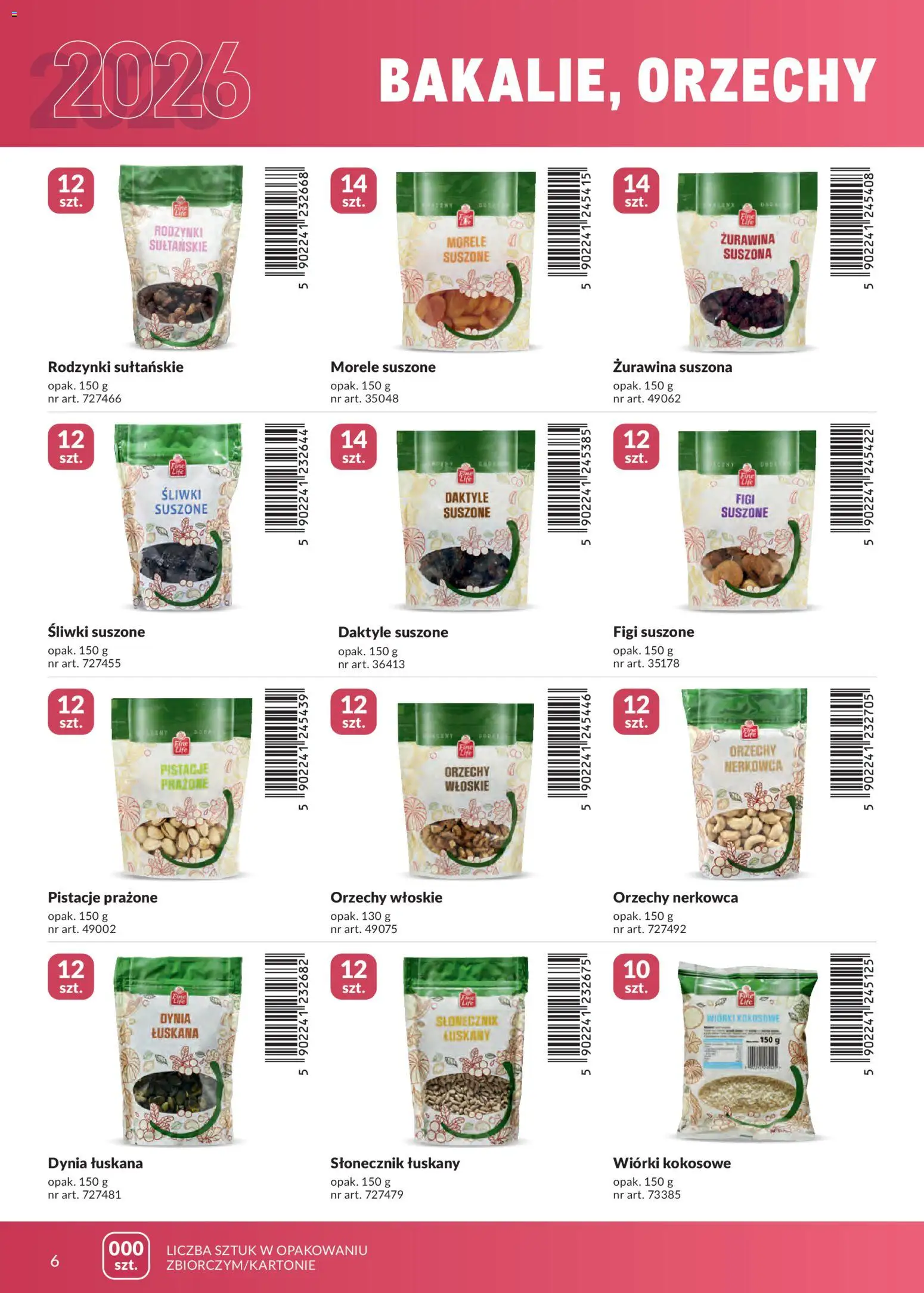 Makro gazetka - Marki własne dla Twojego sklepu od 23.04.2026 | Strona: 6 | Produkty: Daktyle, Morele, Śliwki suszone, Słonecznik łuskany
