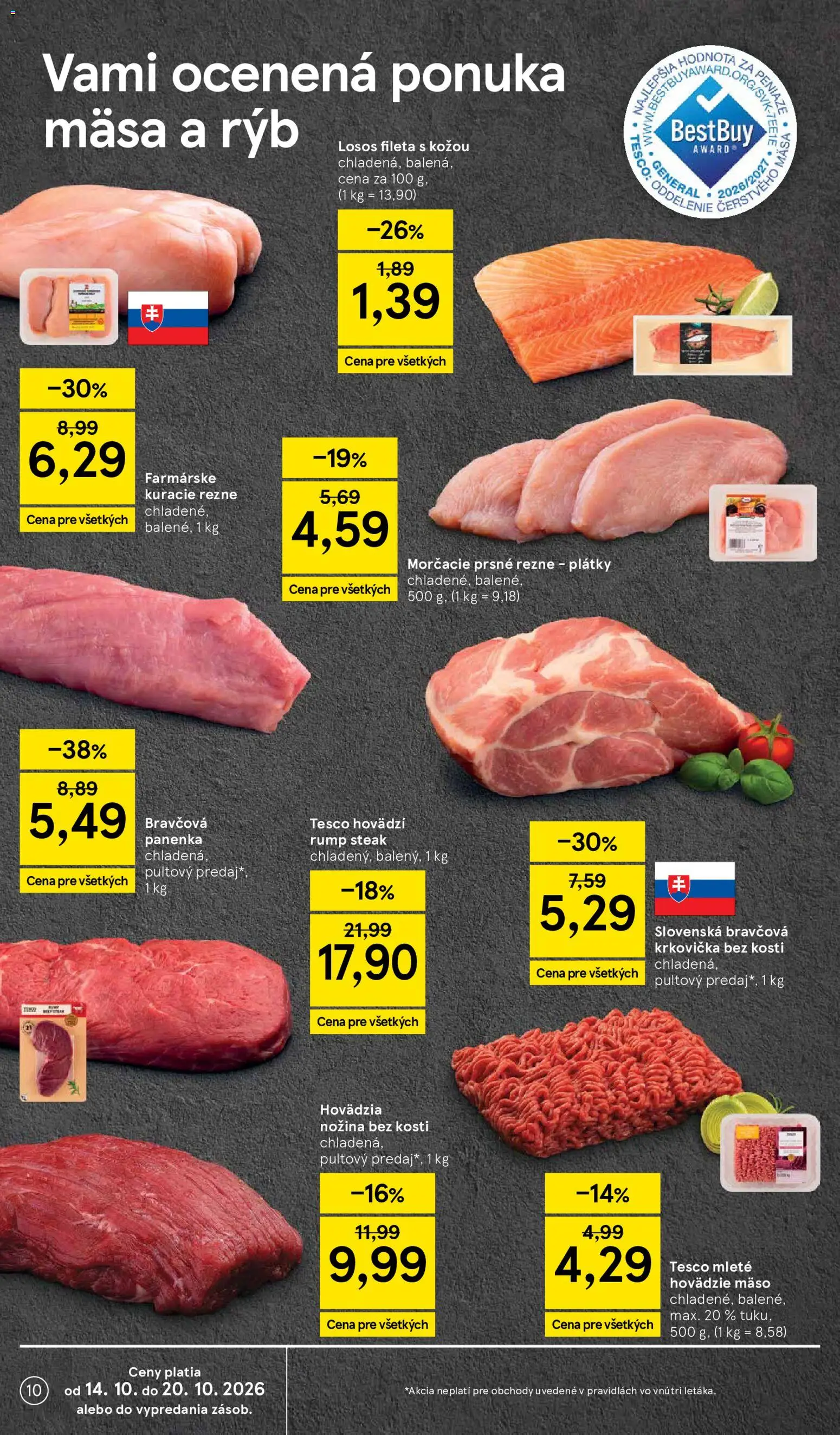 Nové Tesco akcie – leták je platný od 14.10.2026 | Strana: 10