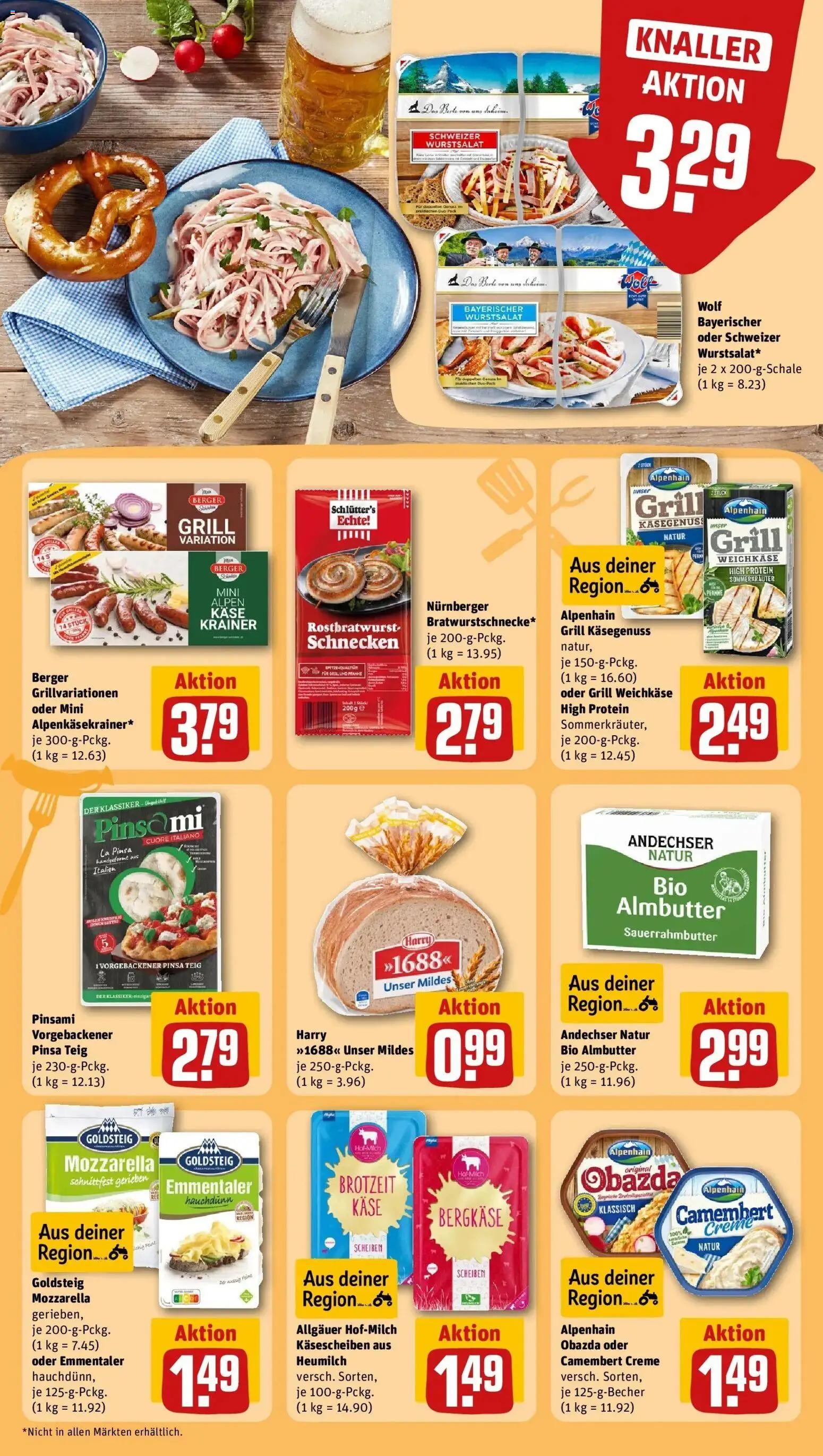 REWE Prospekt ab 17.08.2026 zum Blättern » Angebote | Seite: 14 | Produkte: Grill, Käse, Mozzarella, Camembert