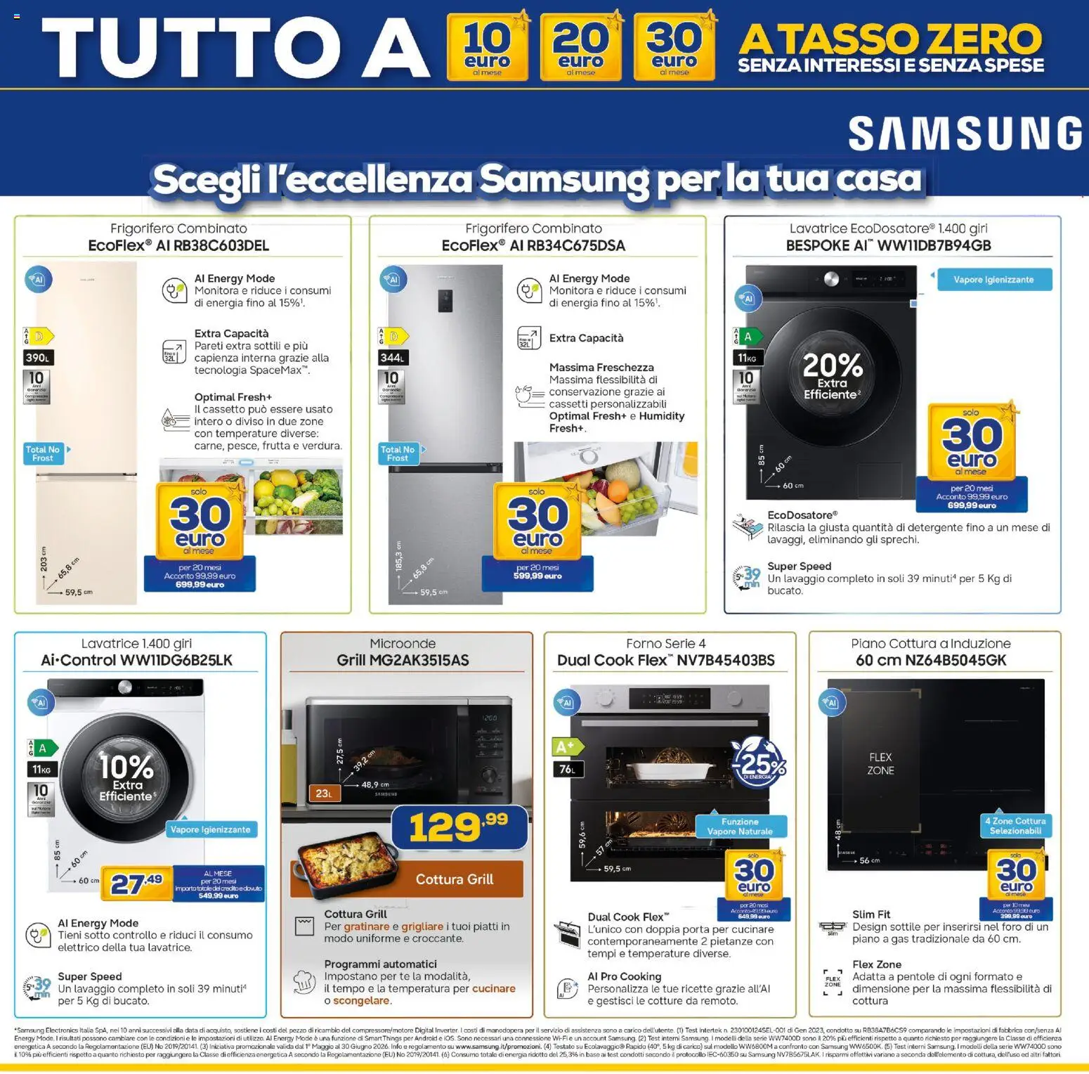 Volantino Euronics del 23.04.2026 | Pagina: 13 | Prodotti: Frutta, Piano cottura, Forno, Samsung