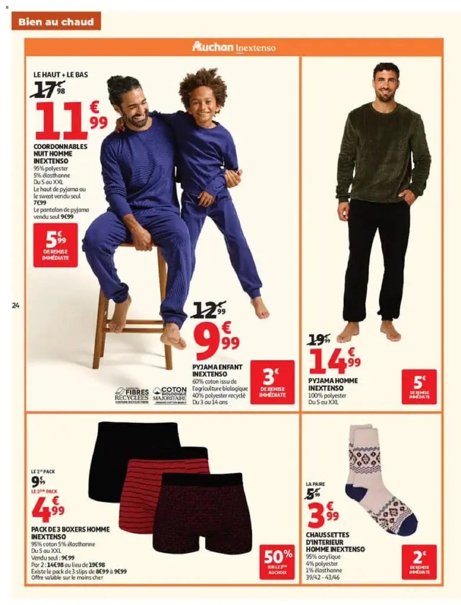 {H1} | Page: 24 | Produits: Pyjama homme, Boxers homme, Chaussettes, Slips