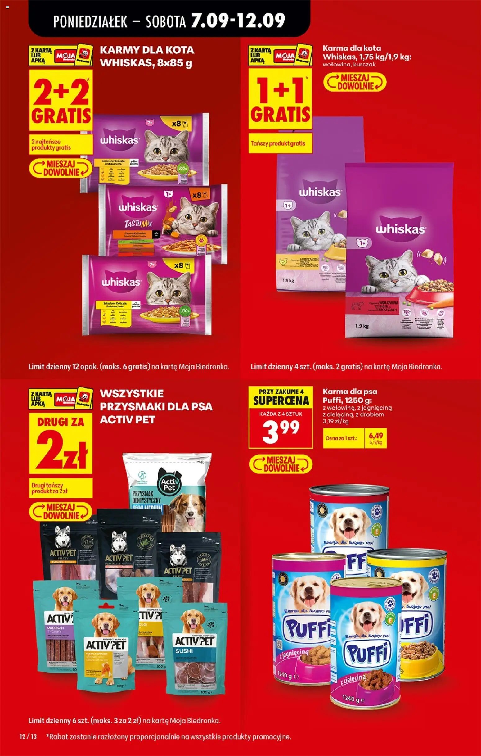 Biedronka Polsko leták od 07.09.2026 | Strana: 16 | Produkty: Whiskas, Tyčinky, Sushi