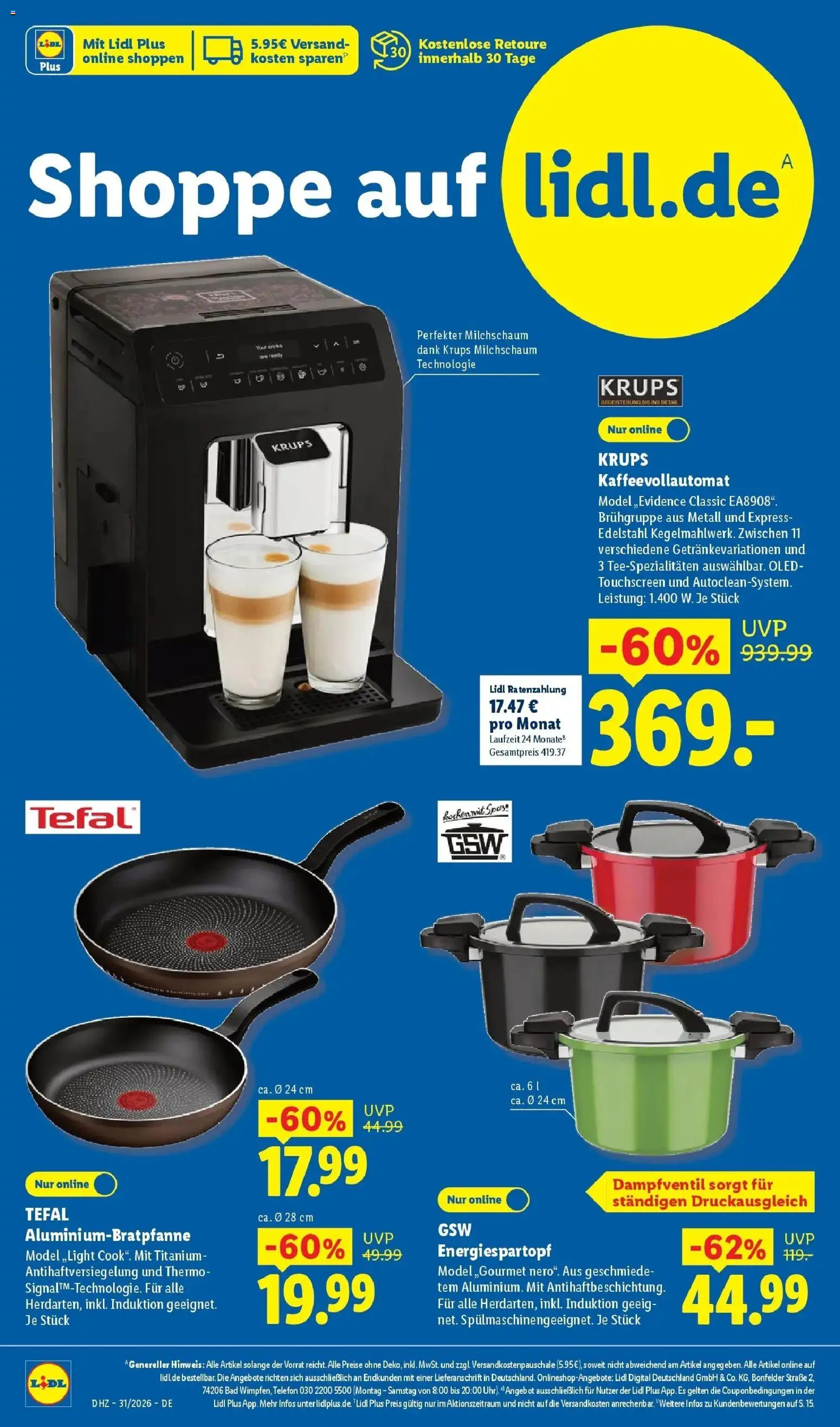 Lidl Prospekt Braunschweig – gültig ab 27.07.2026 | Seite: 8 | Produkte: Krups, Bad, Kaffeevollautomat, Telefon