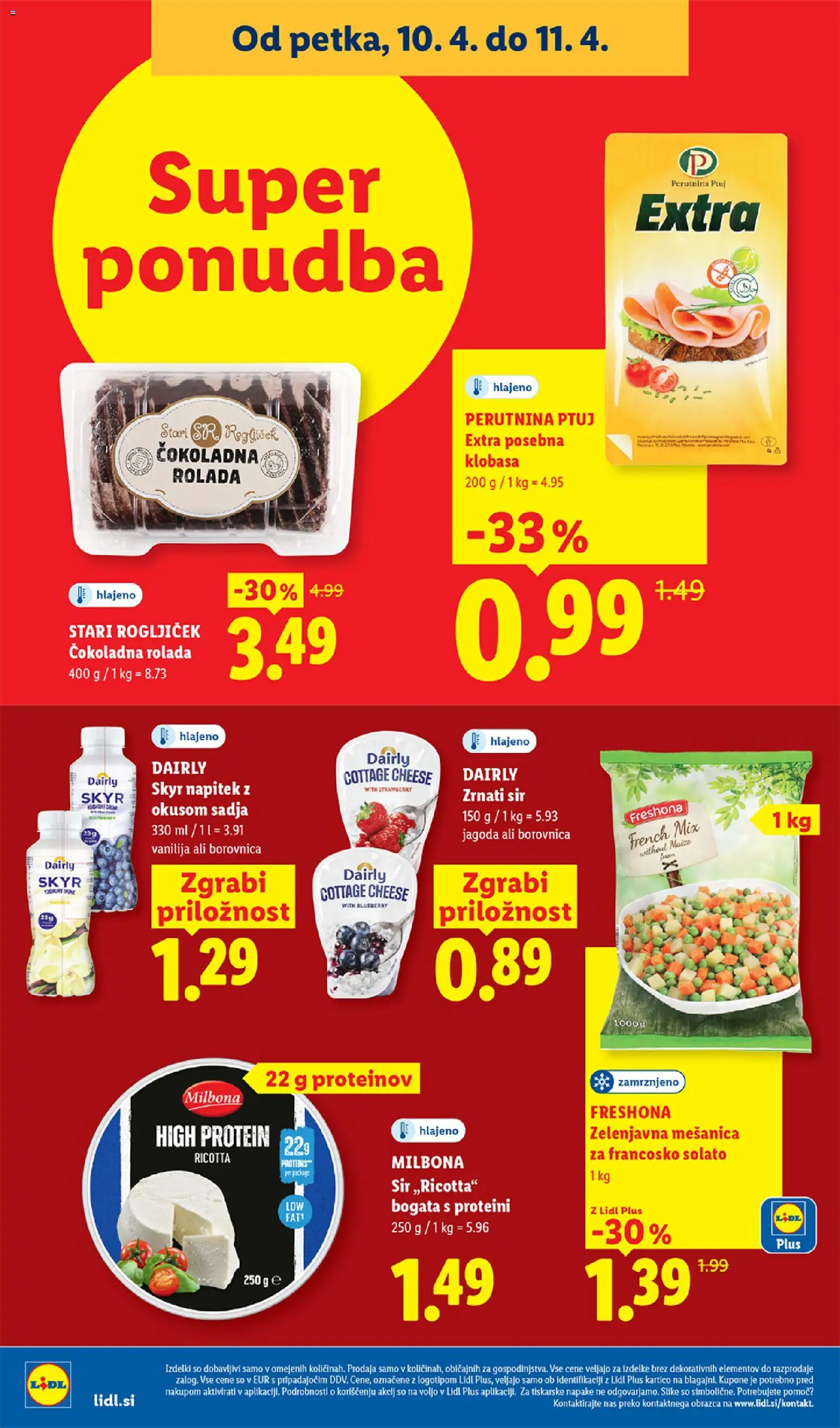 Novi Lidl katalog ponudbe – veljaven od 04.06.2026 | Stran: 44 | Izdelki: Zrnati sir, Skyr, Rolada, Sir