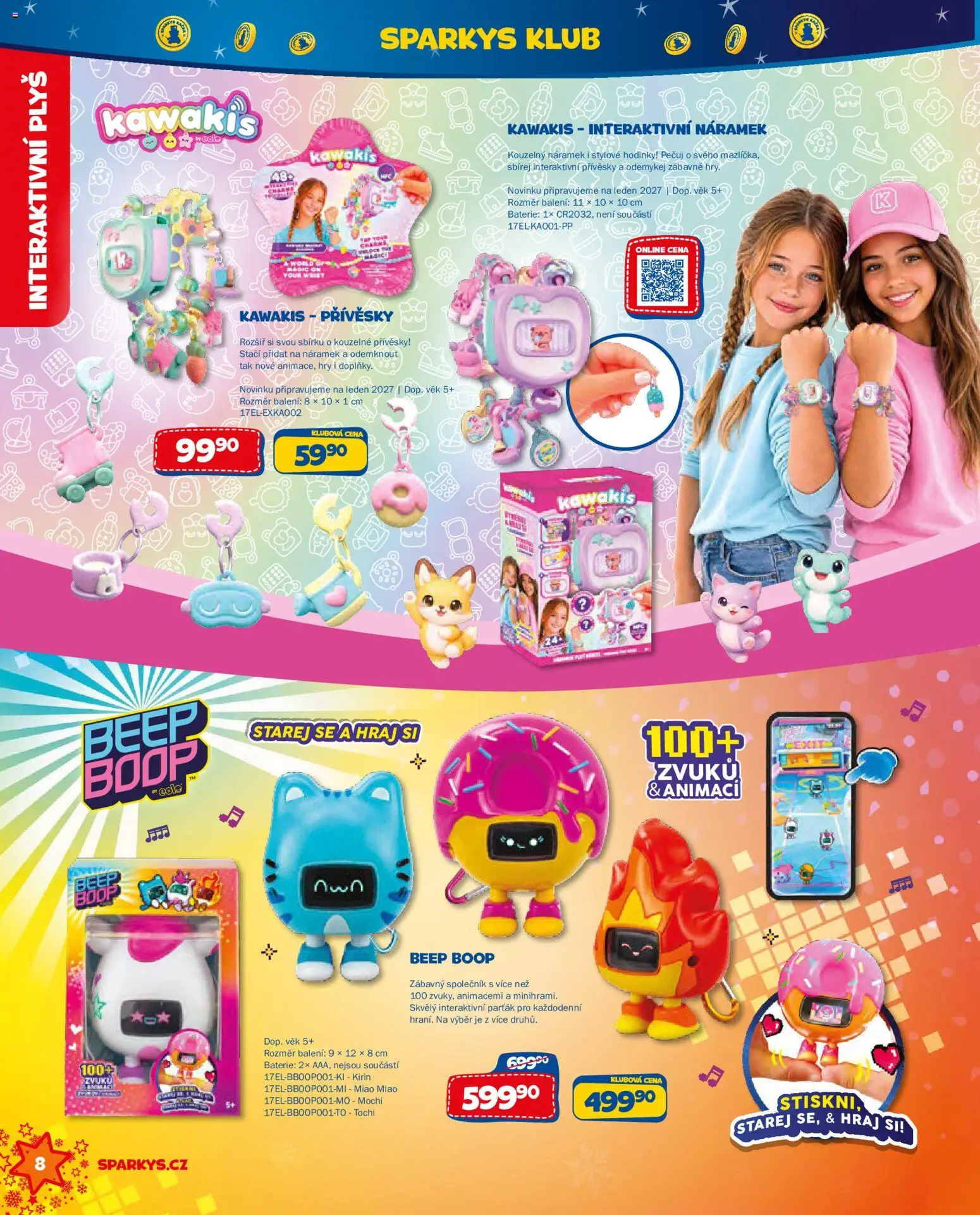 Sparkys katalog Vánoce 2026 od 01.10.2026 | Strana: 8 | Produkty: Mochi, Hodinky, Baterie