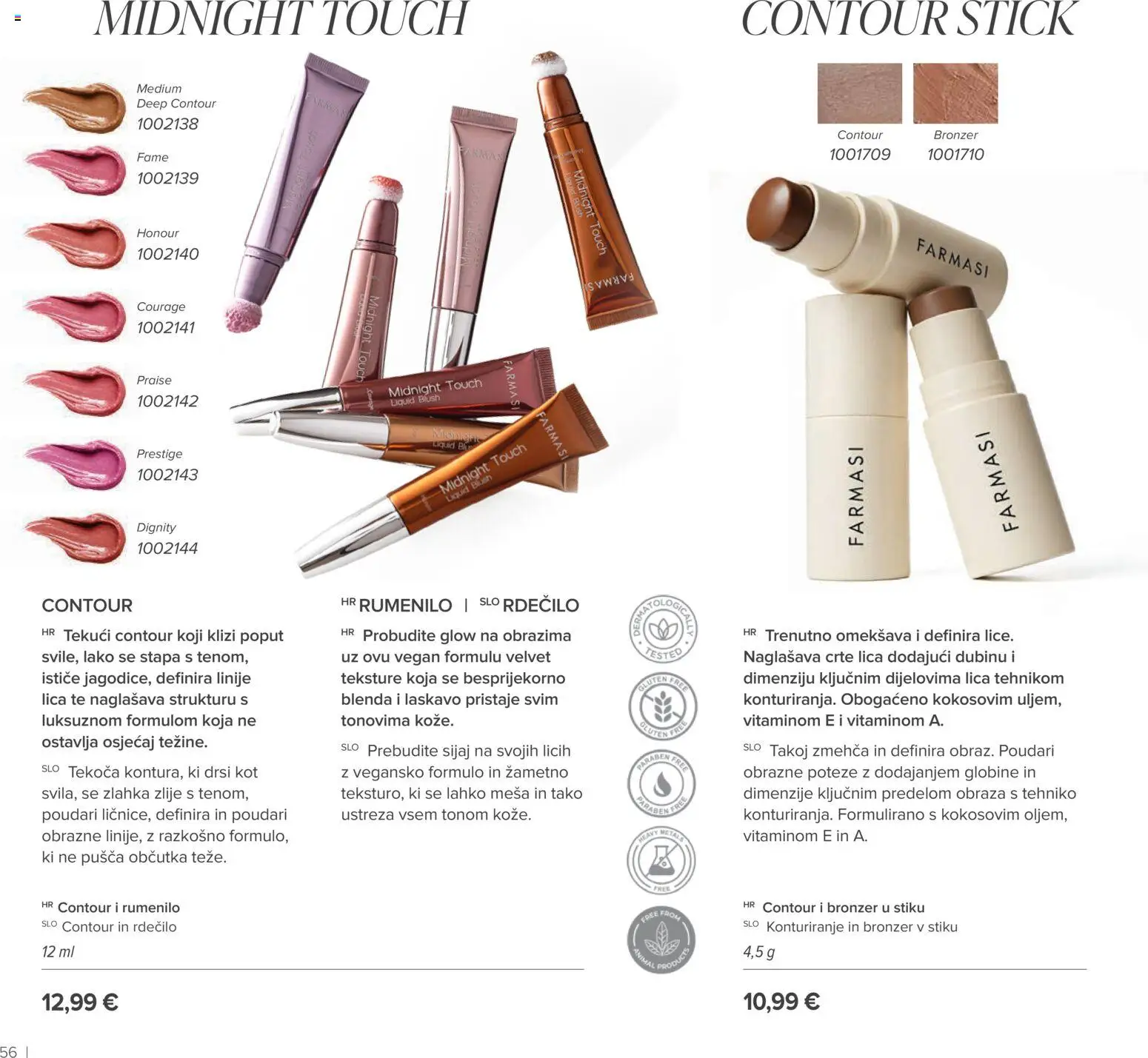 Farmasi katalog | vrijedi od 01.09.2026 | Stranica: 56 | Proizvodi: Bronzer, Rumenilo, Contour stick