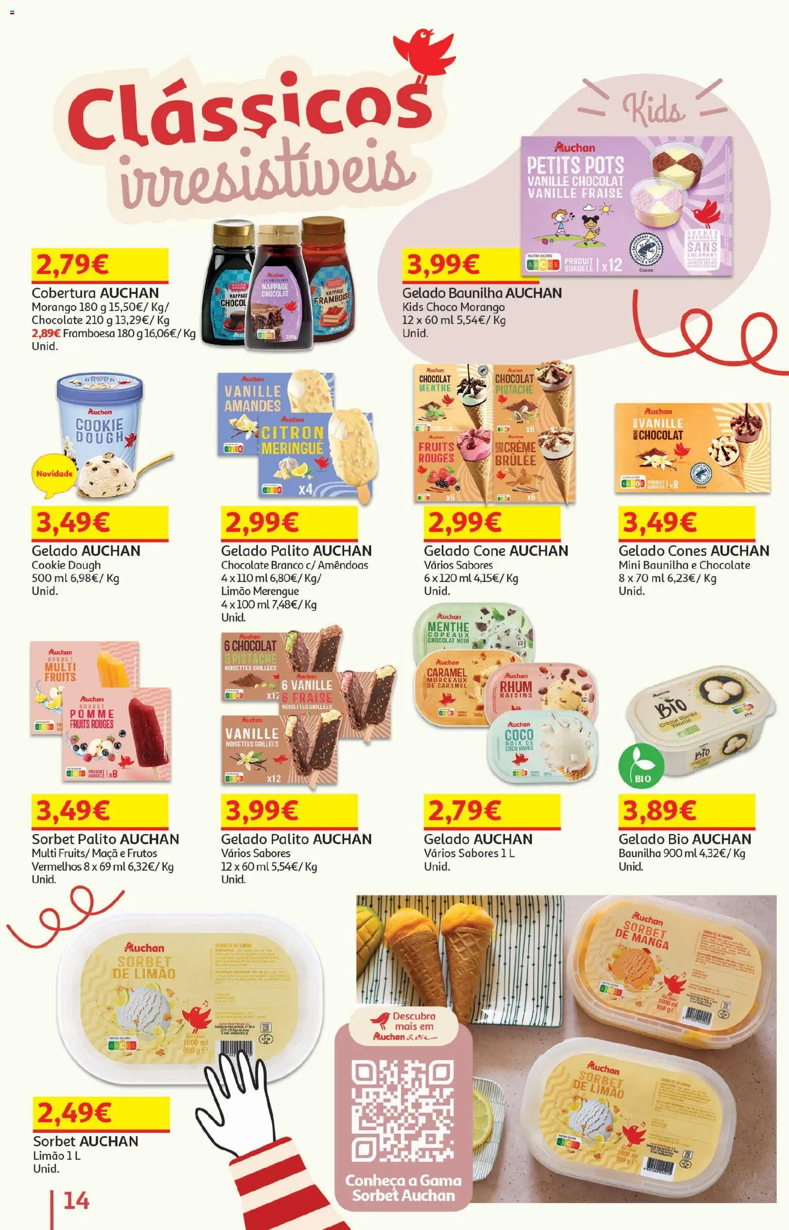Auchan - Festa de Verão │ válido de 05/08/2026 | Página: 14 | Produtos: Gelado, Maça, Chocolate, Creme